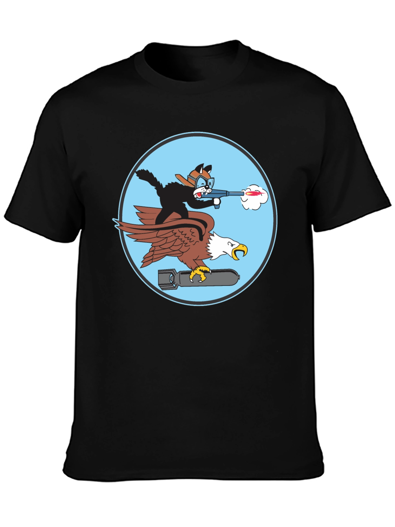 Cartoon Cat Bomber T-Shirt