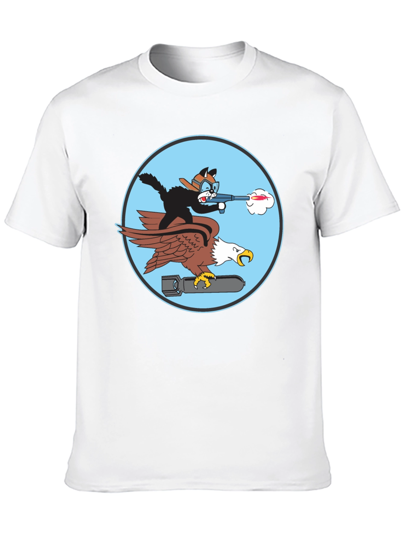 Cartoon Cat Bomber T-Shirt
