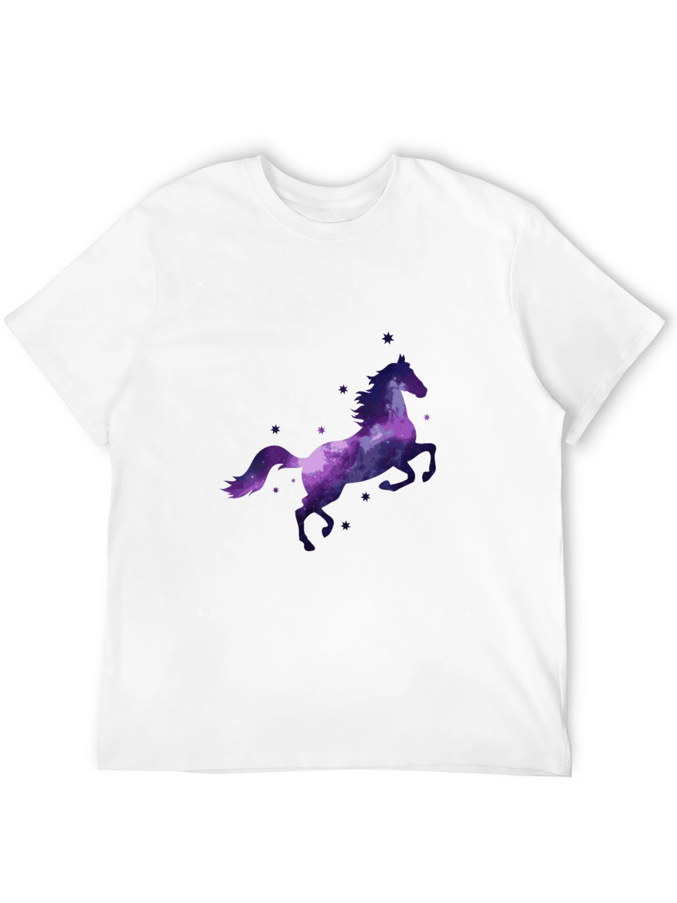 Galaxy Horse Graphic Tee - Stylish Black T-Shirt