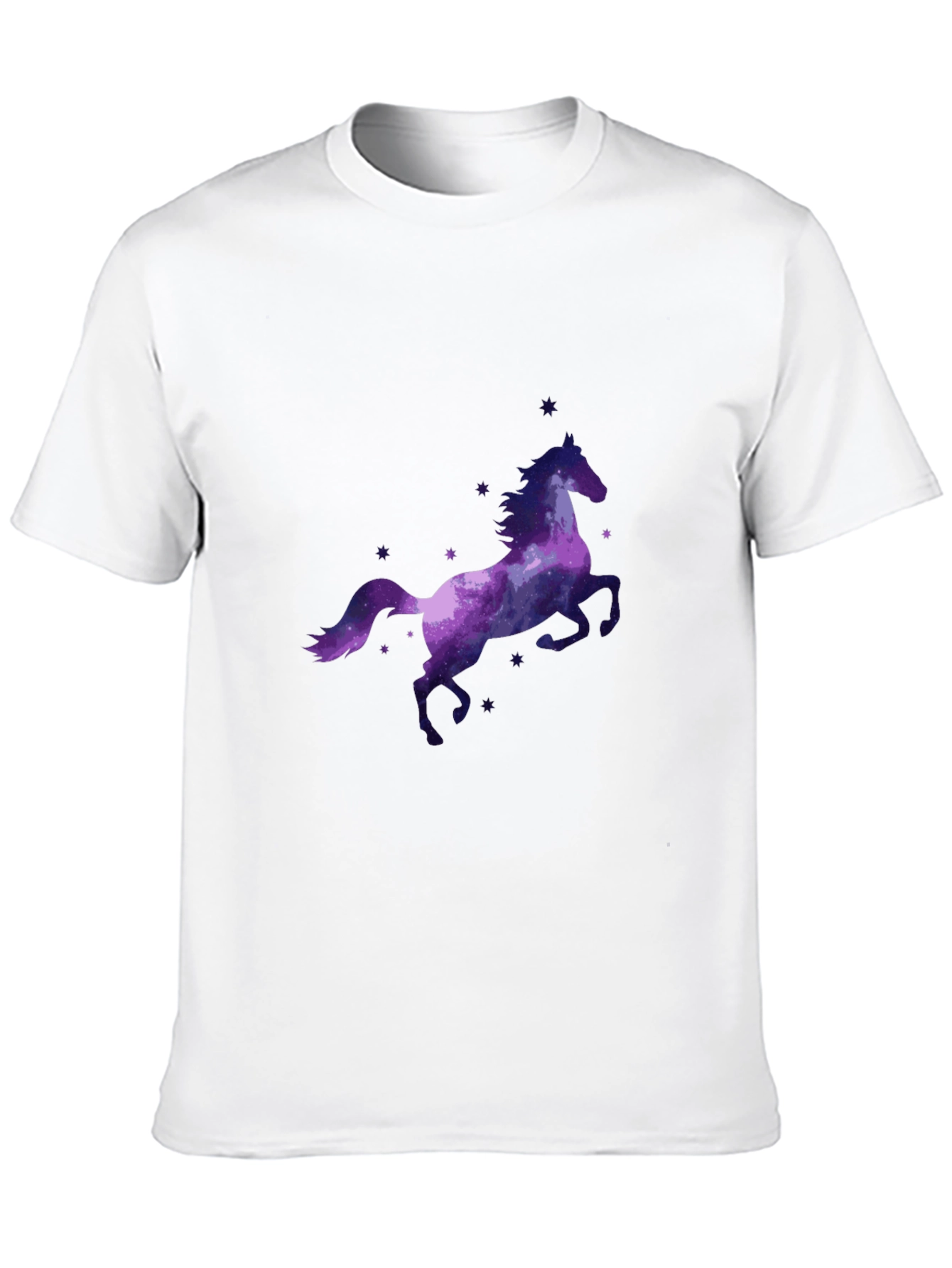 Galaxy Horse Graphic Tee - Stylish Black T-Shirt