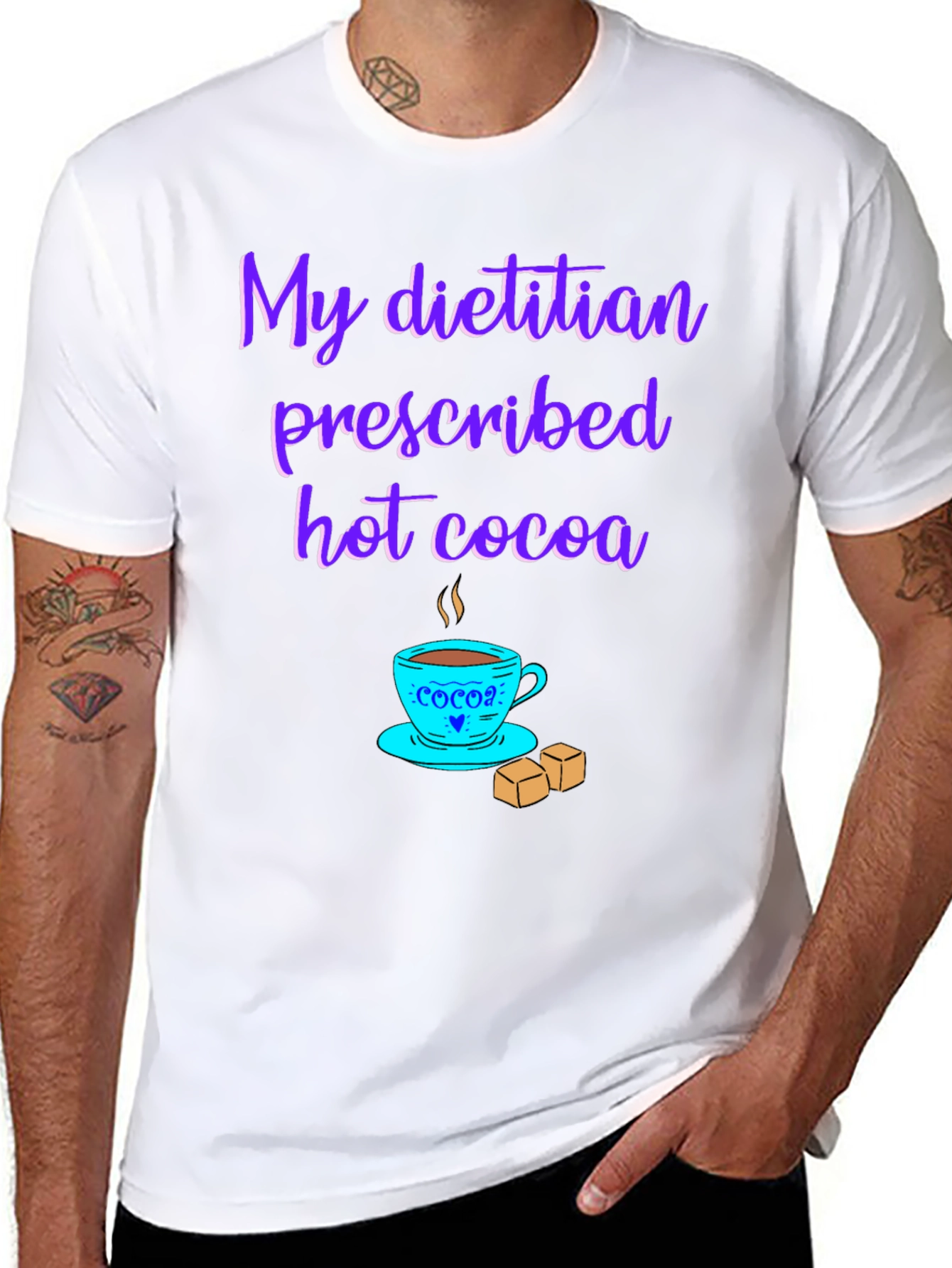 Dietitian Hot Cocoa T-Shirt - Funny Graphic Tee