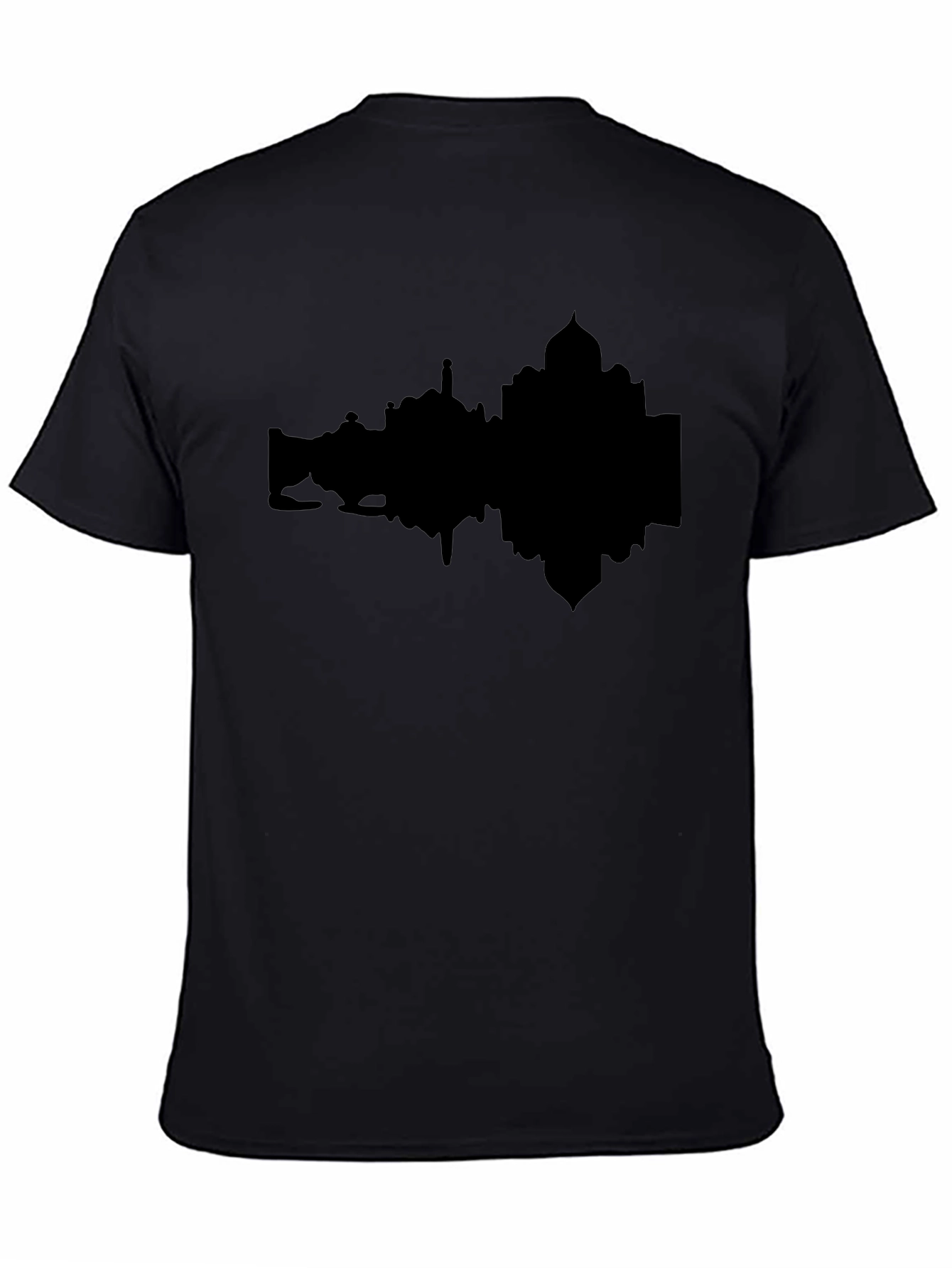 Taj Mahal Silhouette Graphic Tee - Black Cotton T-Shirt