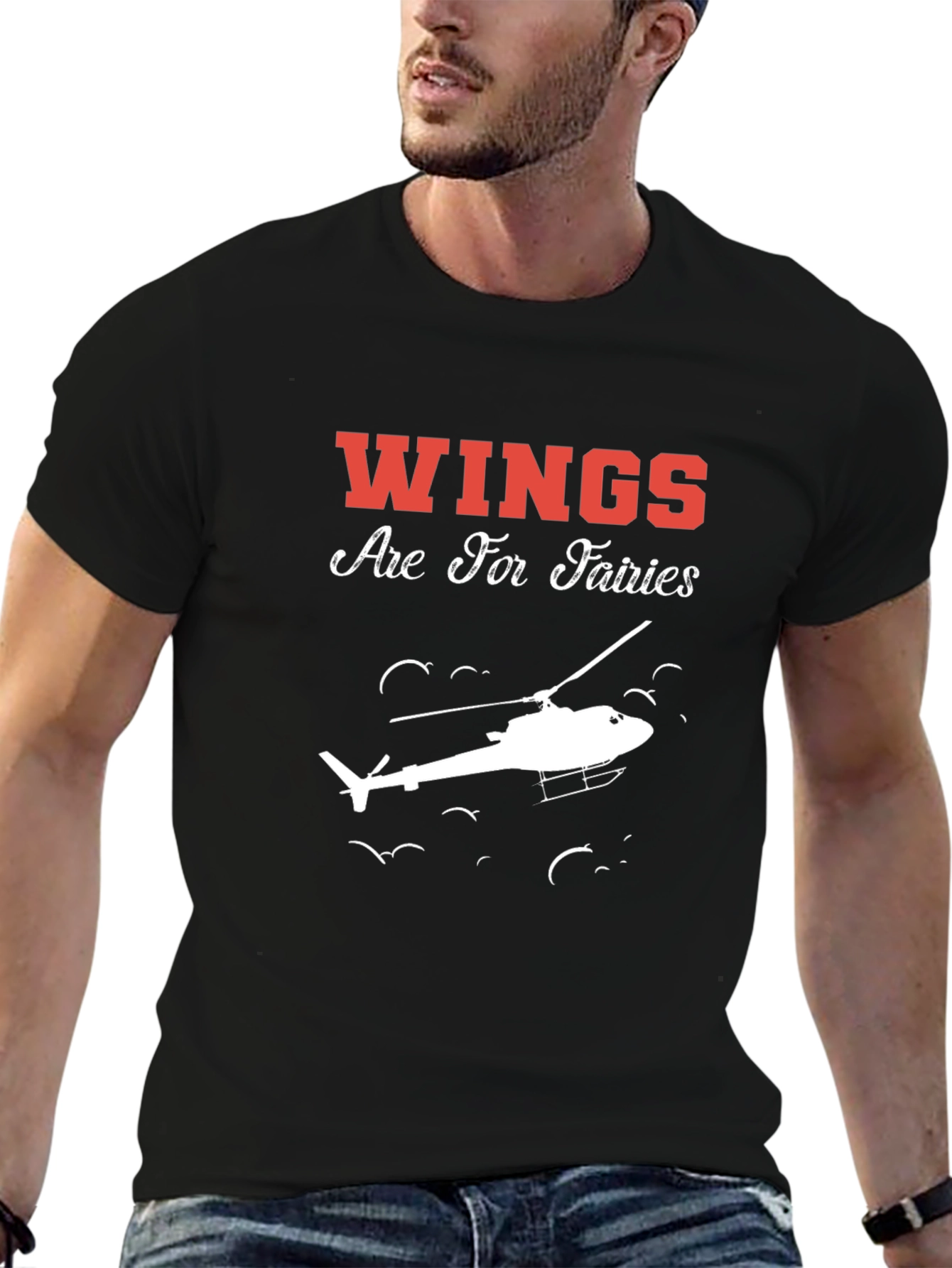 Wings Are For Fairies Helicopter T-Shirt