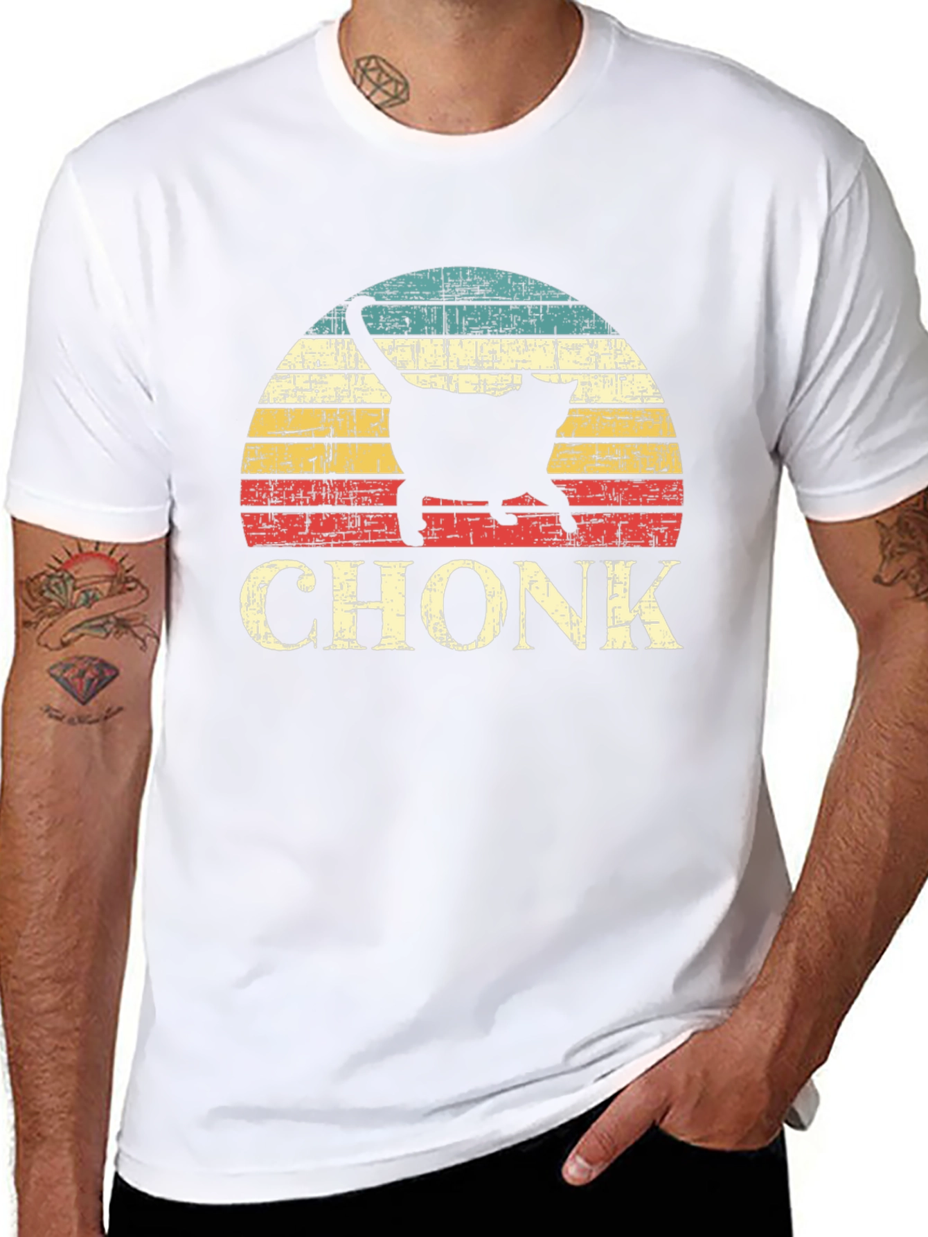 Chonk Cat T-Shirt - Retro Style