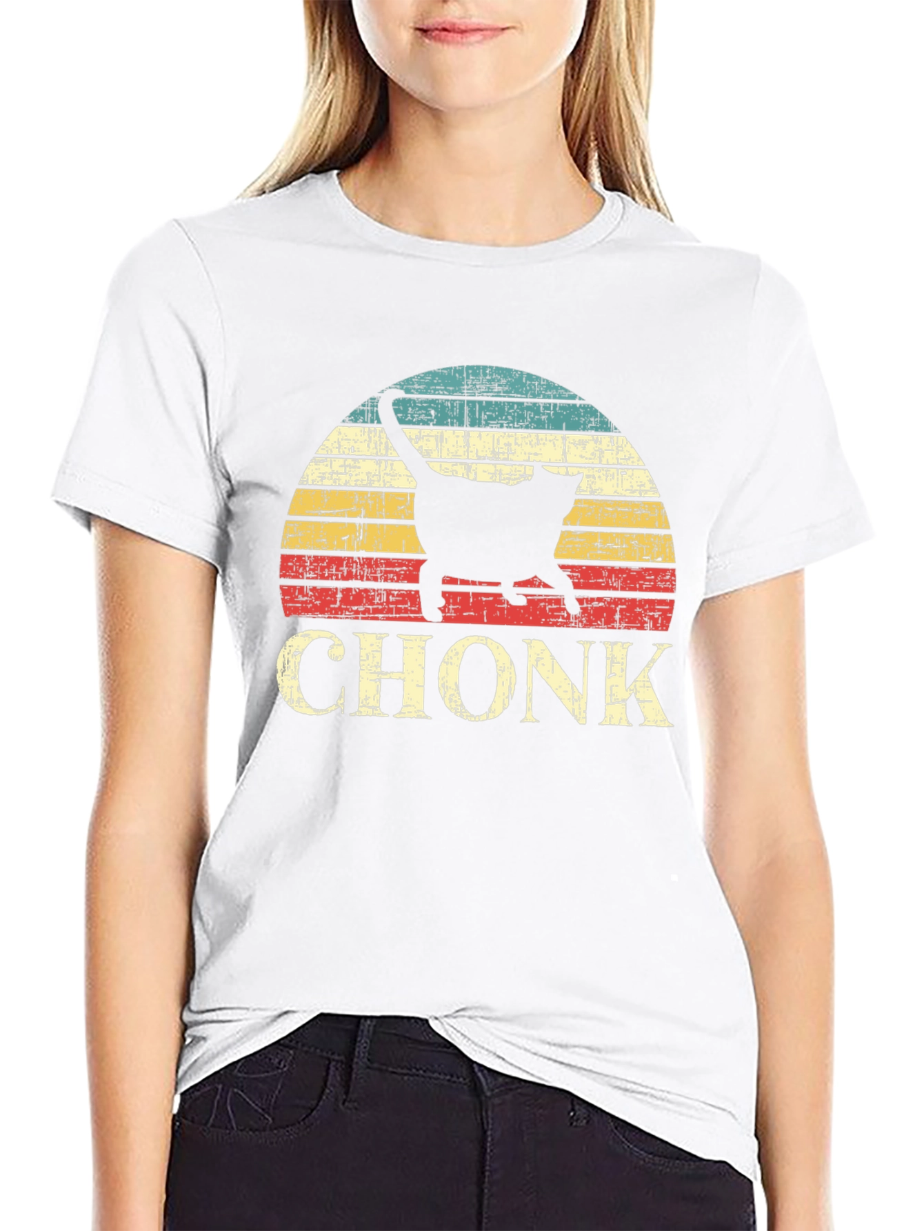 Chonk Cat T-Shirt - Retro Style