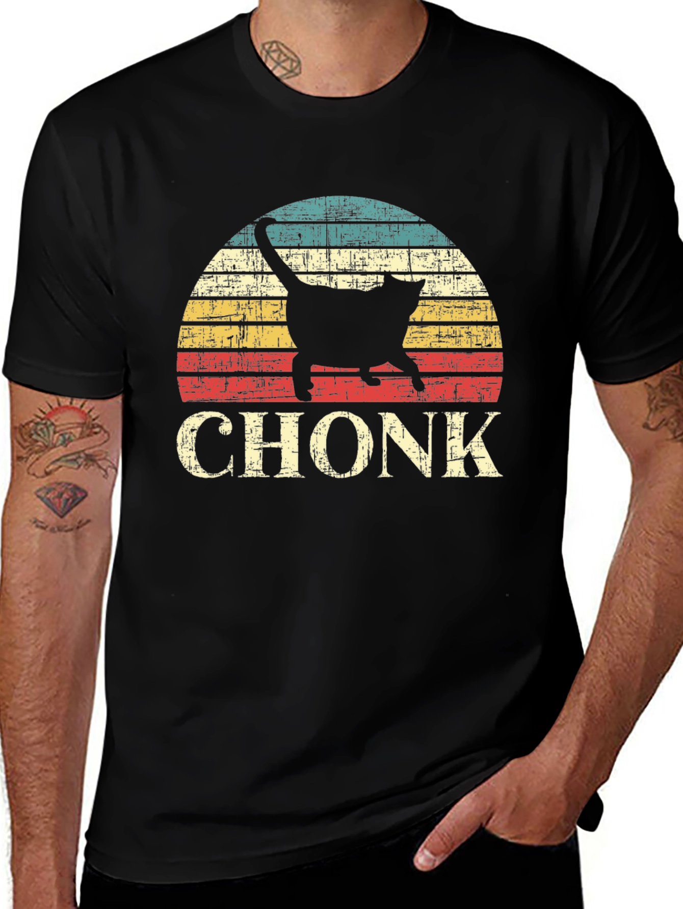 Chonk Cat T-Shirt - Retro Style