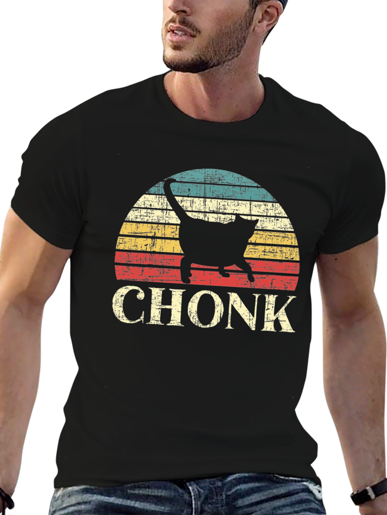 Chonk Cat T-Shirt - Retro Style