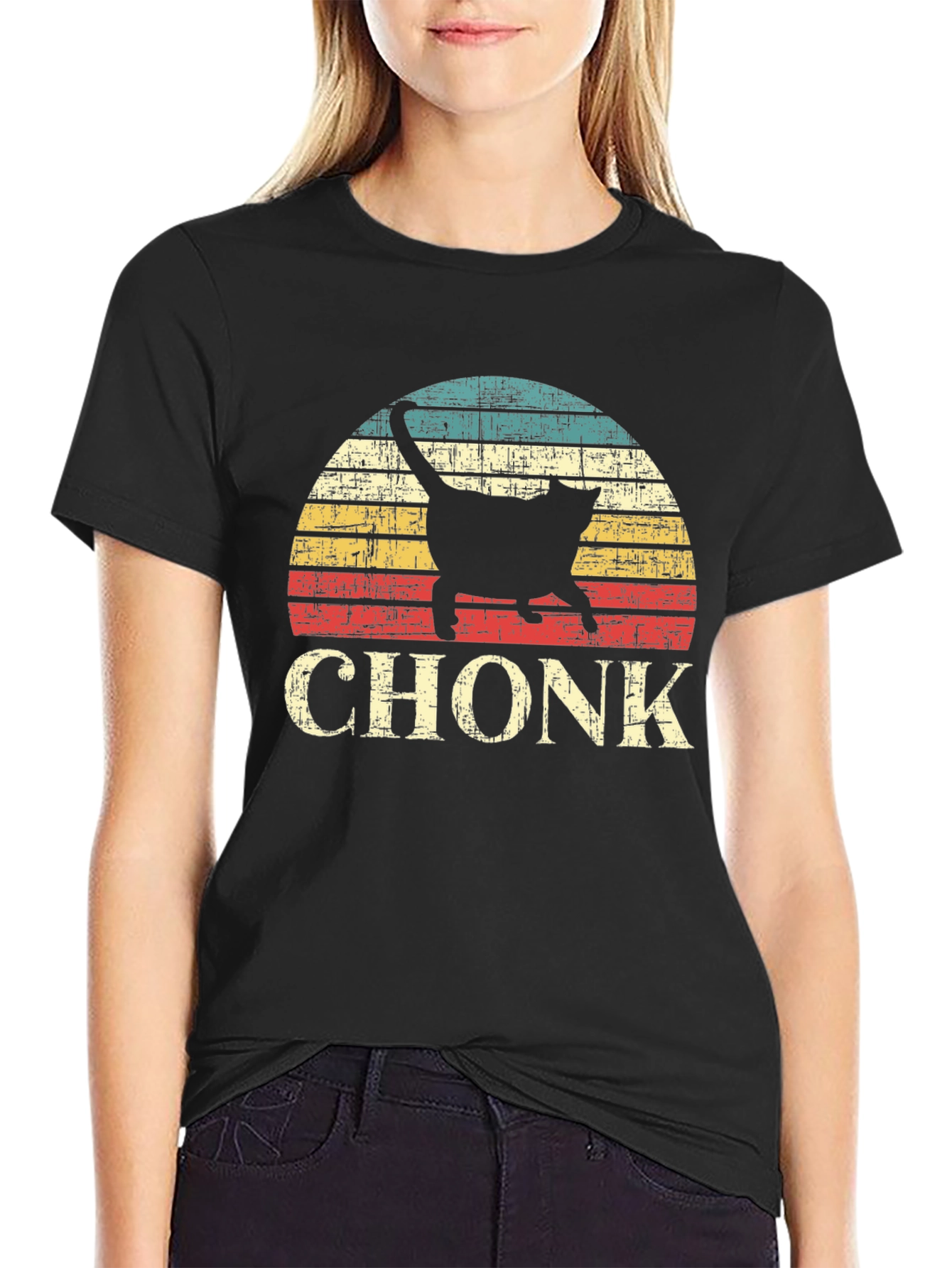 Chonk Cat T-Shirt - Retro Style