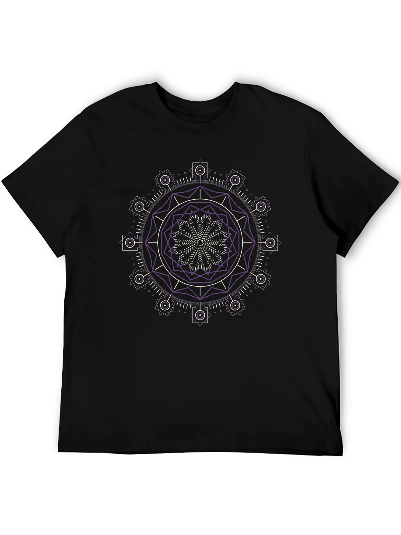 Geometric Mandala Graphic Tee - Modern Design