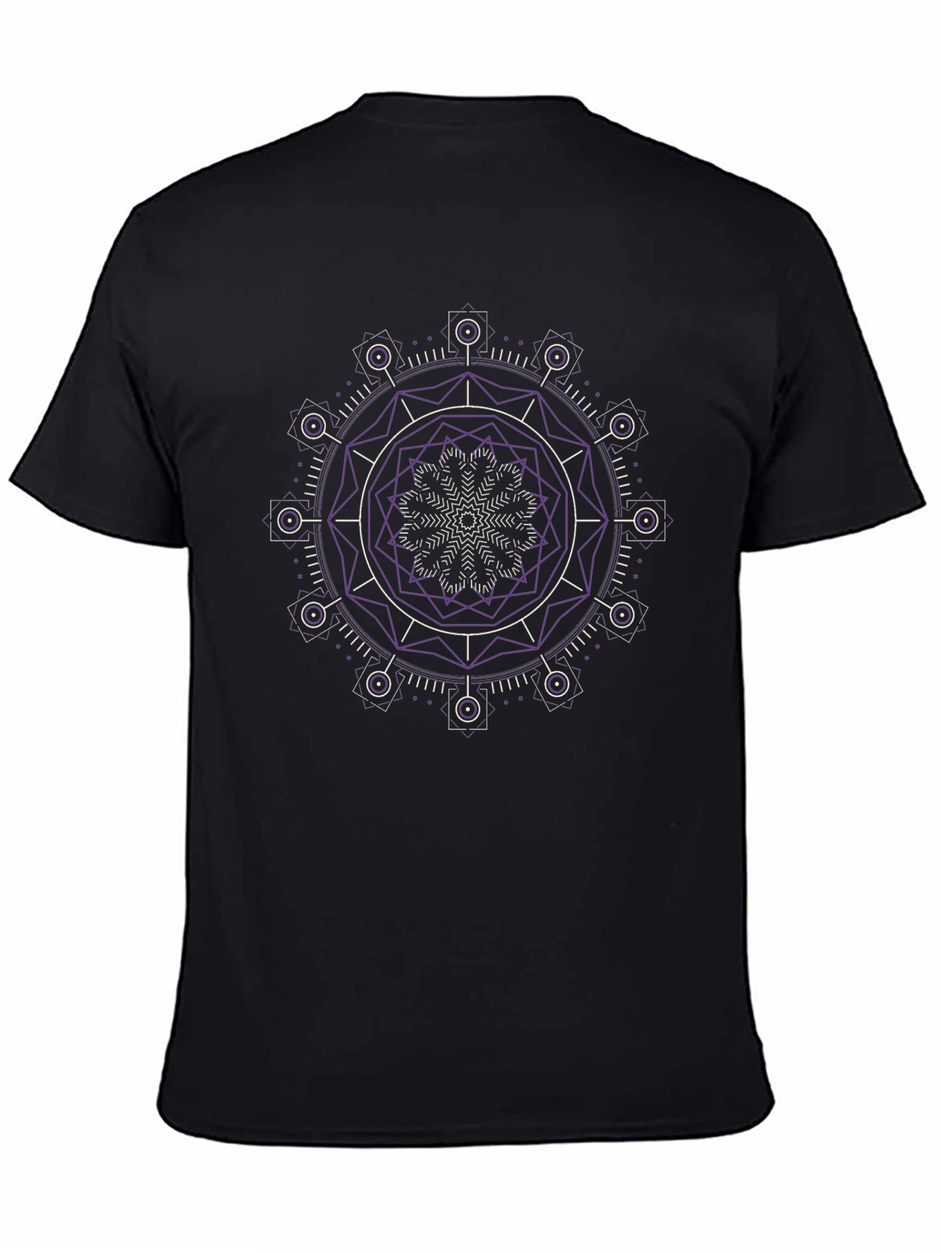 Geometric Mandala Graphic Tee - Modern Design