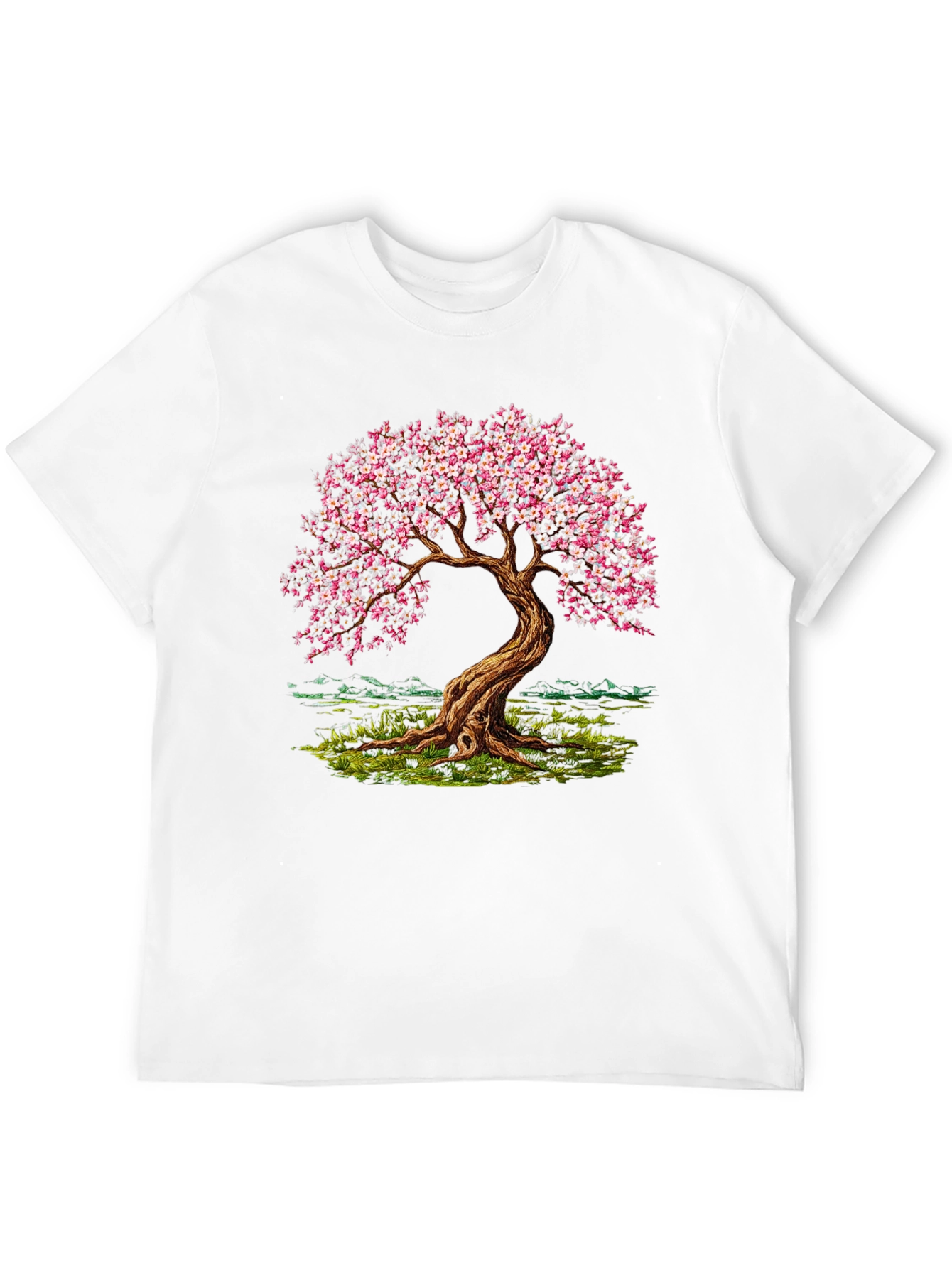Cherry Blossom Tree Black T-Shirt