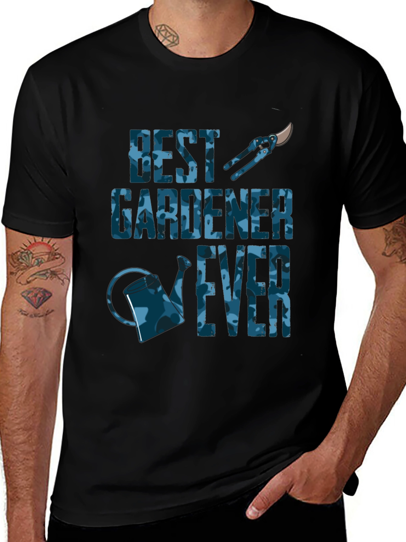 Best Gardener Ever Black T-Shirt