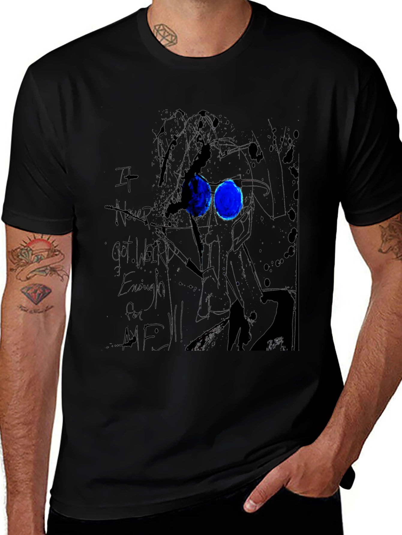 Abstract Art Black Graphic Tee