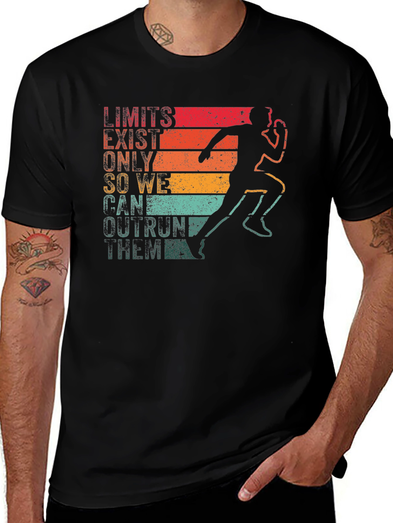 Retro Runner T-Shirt - Limits Exist Outrun Them!
