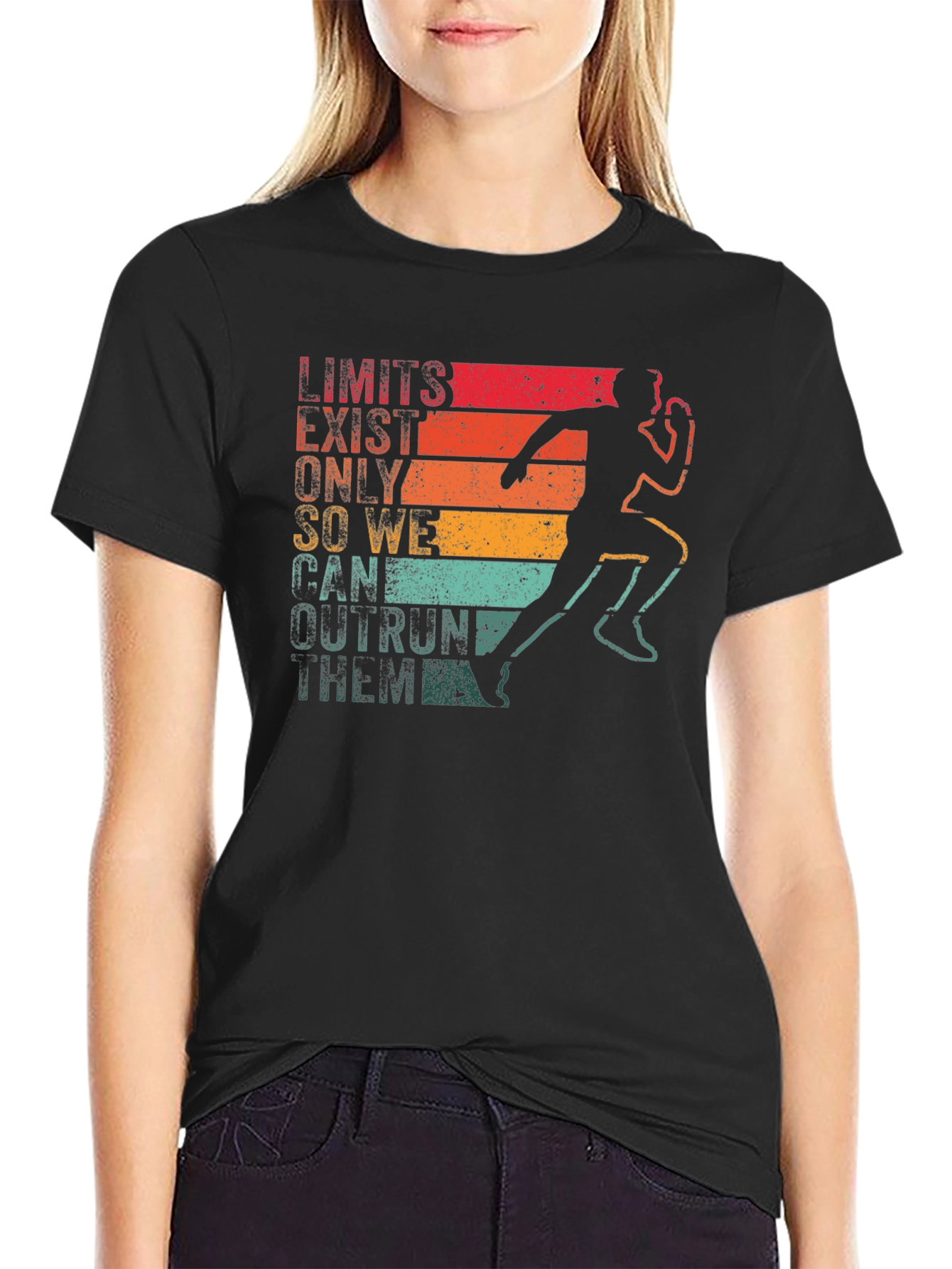 Retro Runner T-Shirt - Limits Exist Outrun Them!