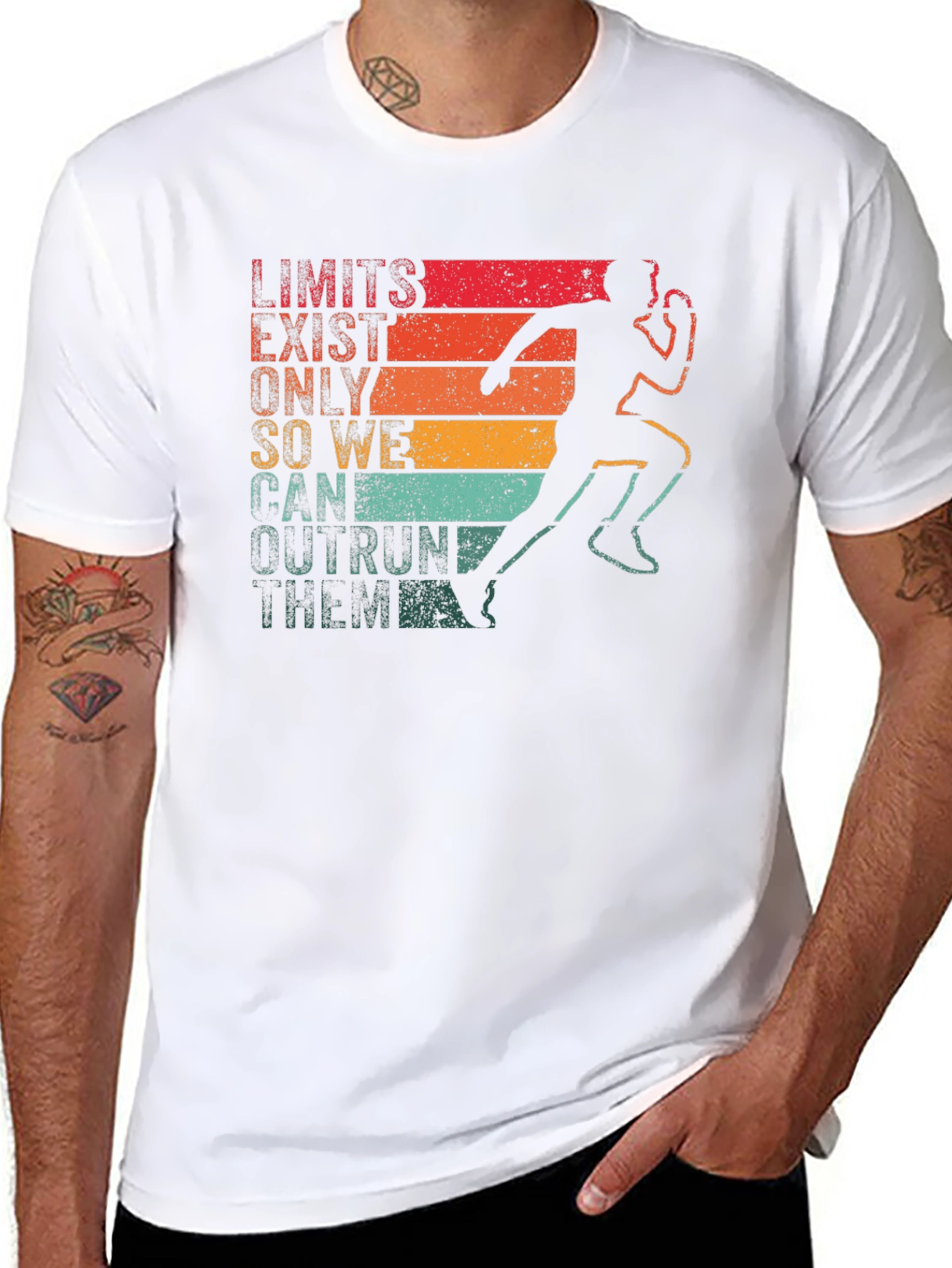 Retro Runner T-Shirt - Limits Exist Outrun Them!
