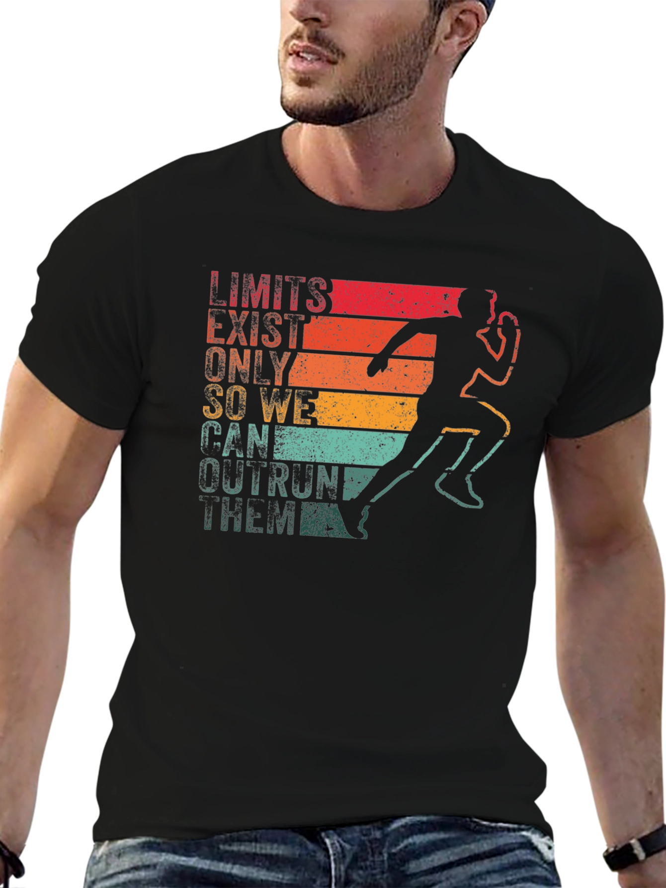 Retro Runner T-Shirt - Limits Exist Outrun Them!