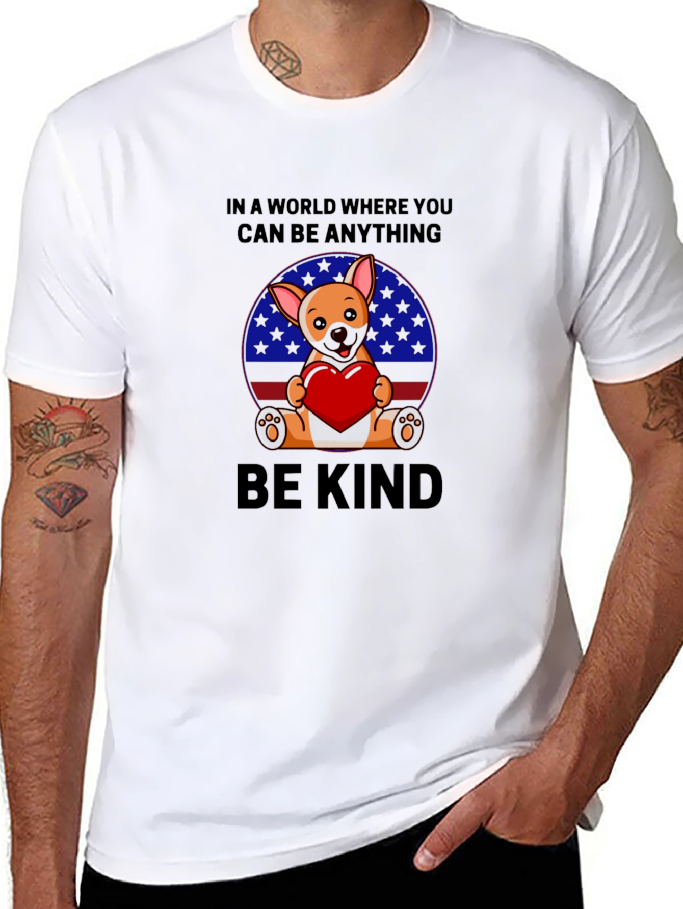 Be Kind T-Shirt - Dog with Heart