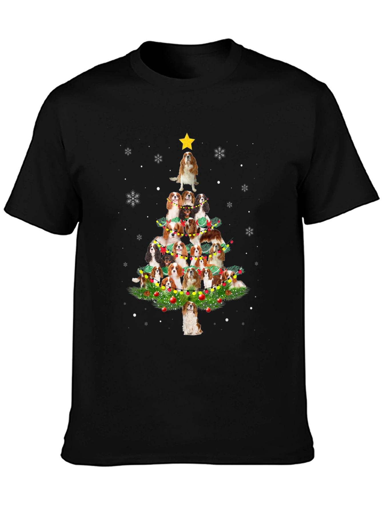 Cavalier Spaniel Christmas Tree T-Shirt