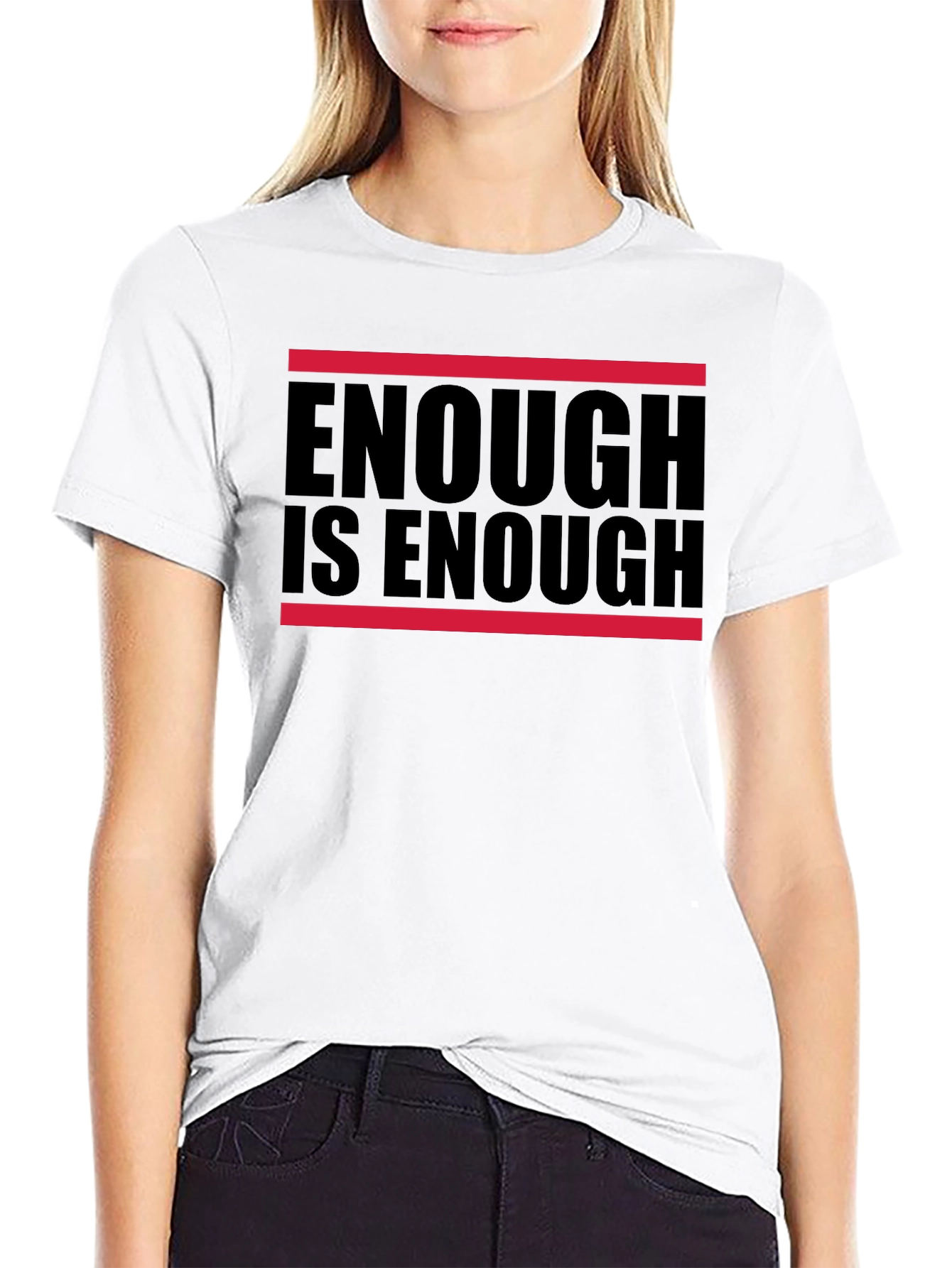 Enough is Enough Graphic Tee - Black