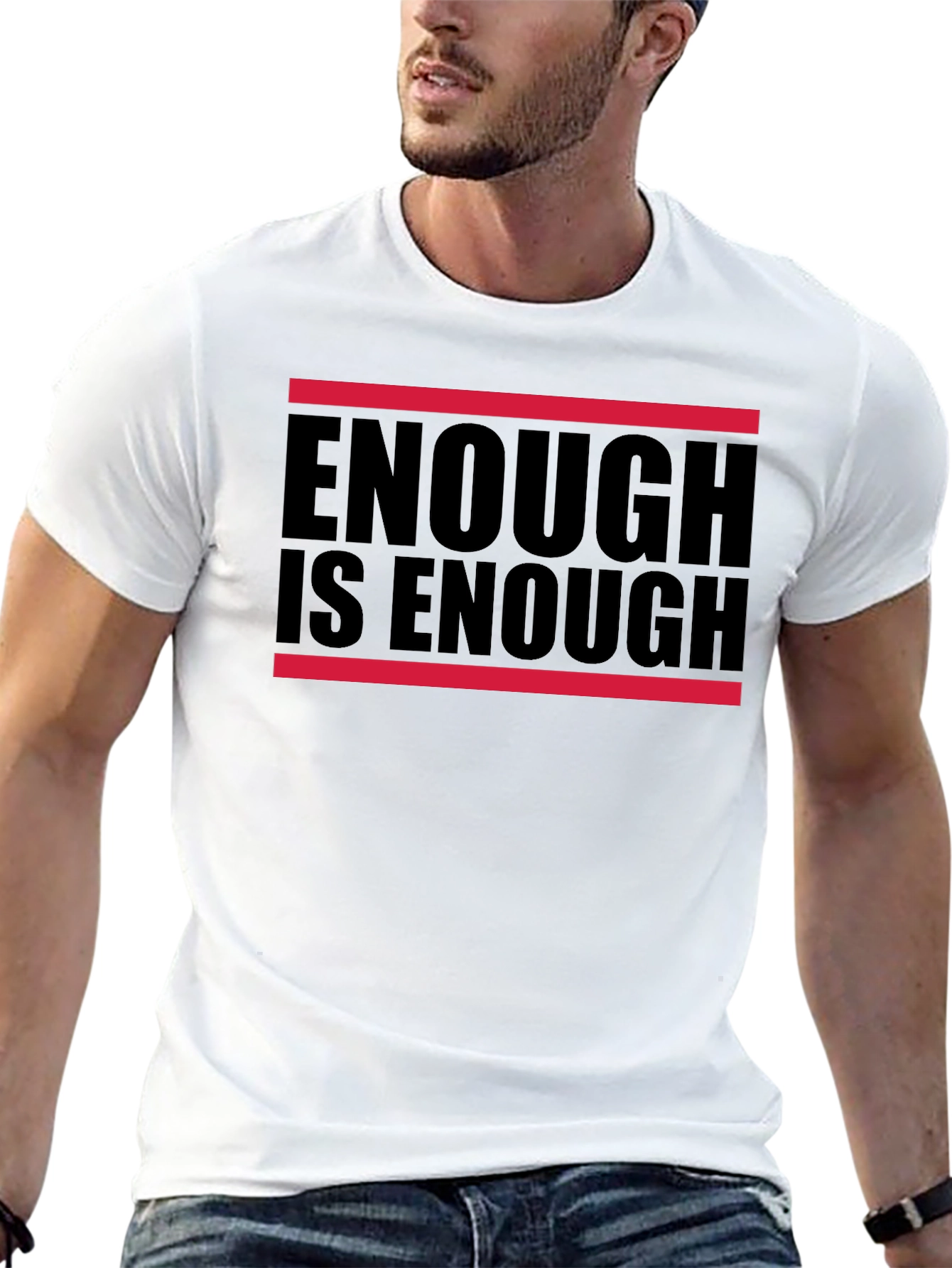 Enough is Enough Graphic Tee - Black