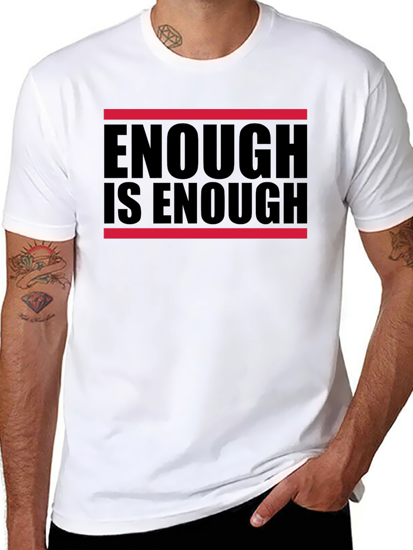 Enough is Enough Graphic Tee - Black