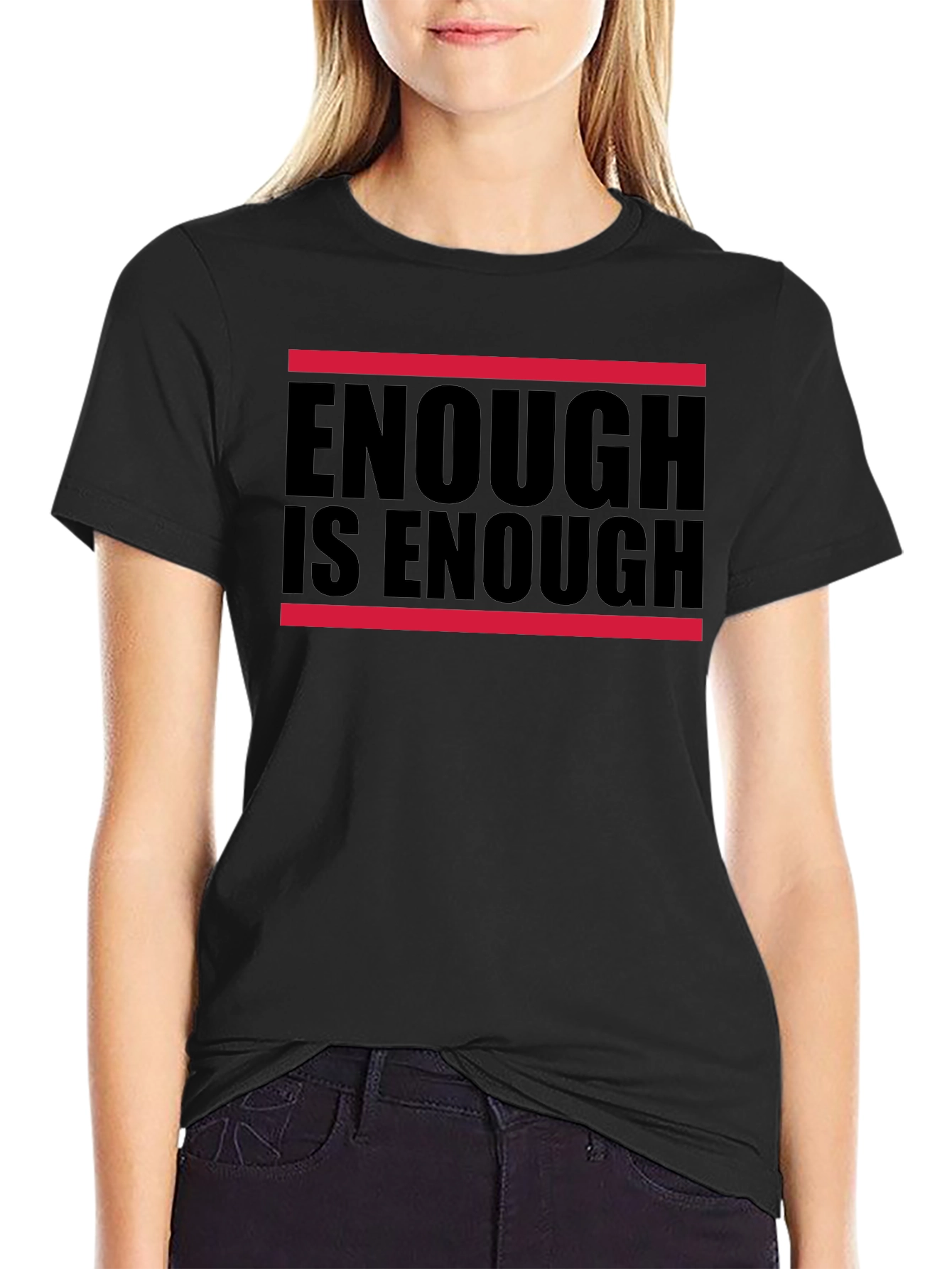 Enough is Enough Graphic Tee - Black