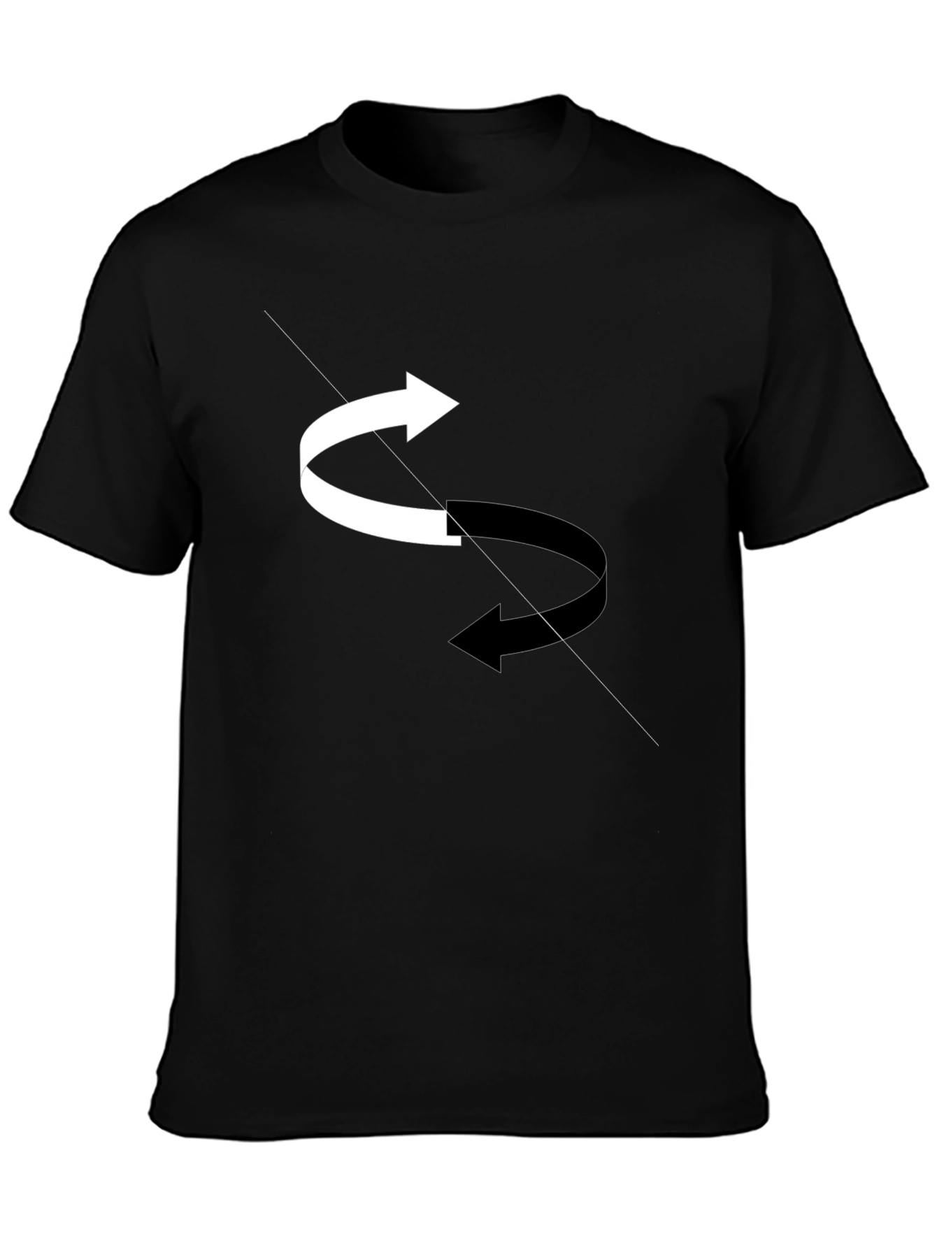 Rotating Arrows Graphic Tee - Black