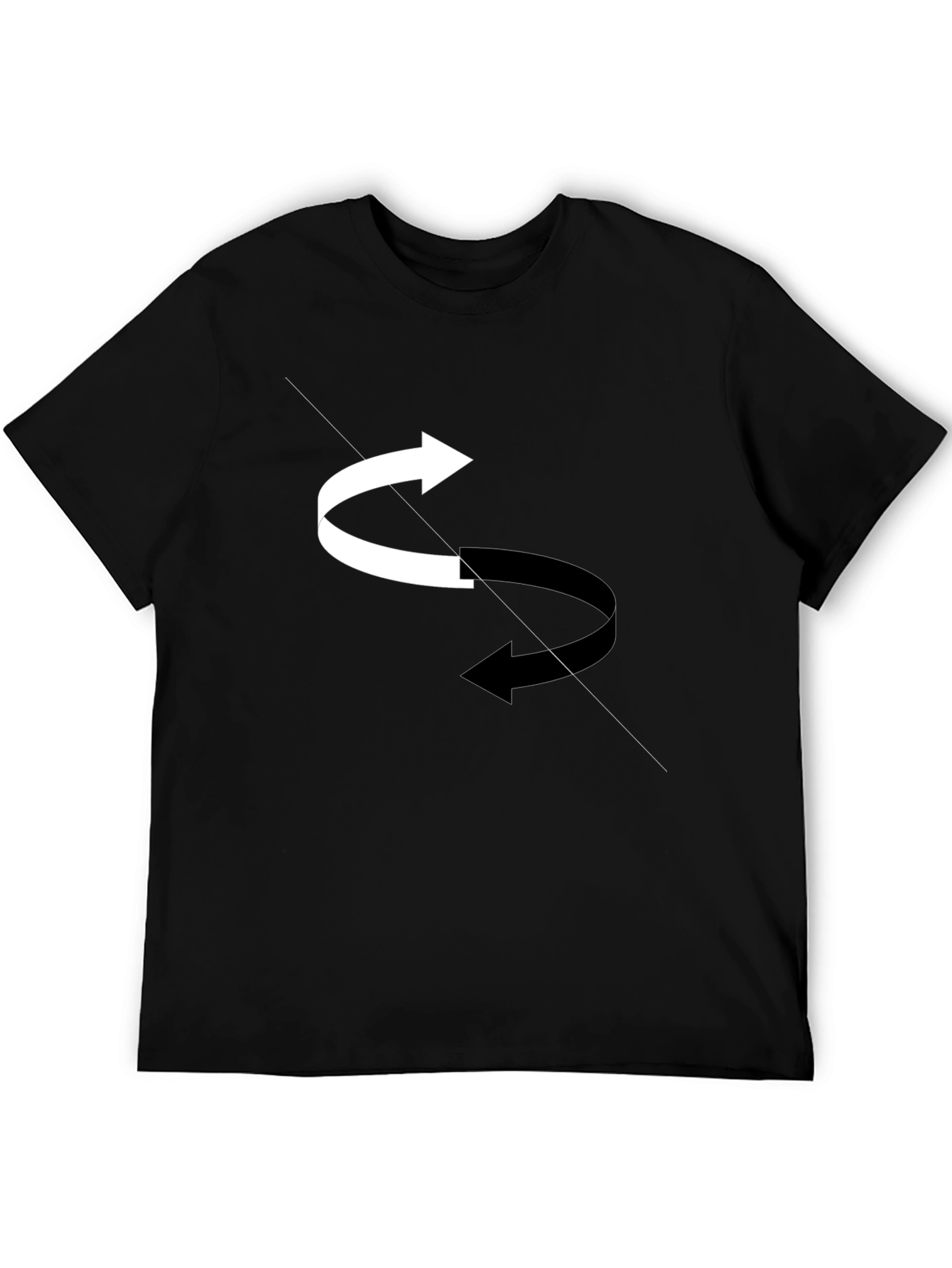 Rotating Arrows Graphic Tee - Black