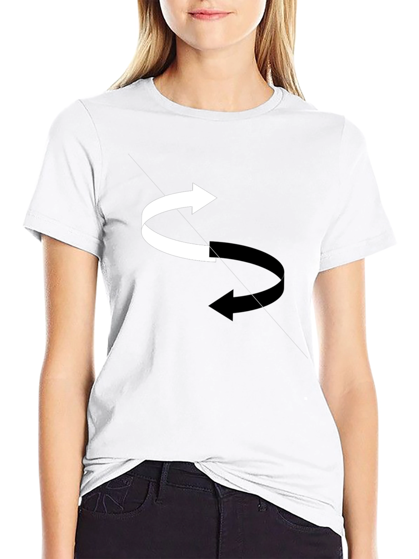 Rotating Arrows Graphic Tee - Black
