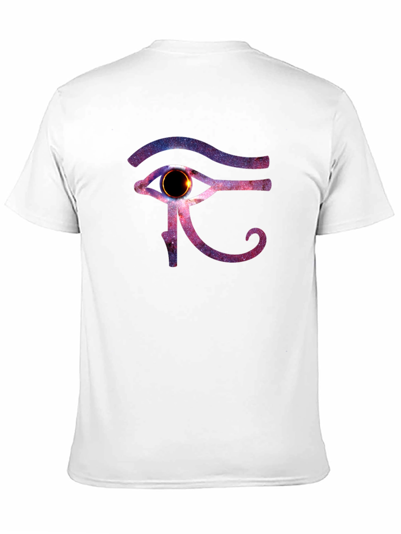 Eye of Ra Galaxy Print Black T-Shirt