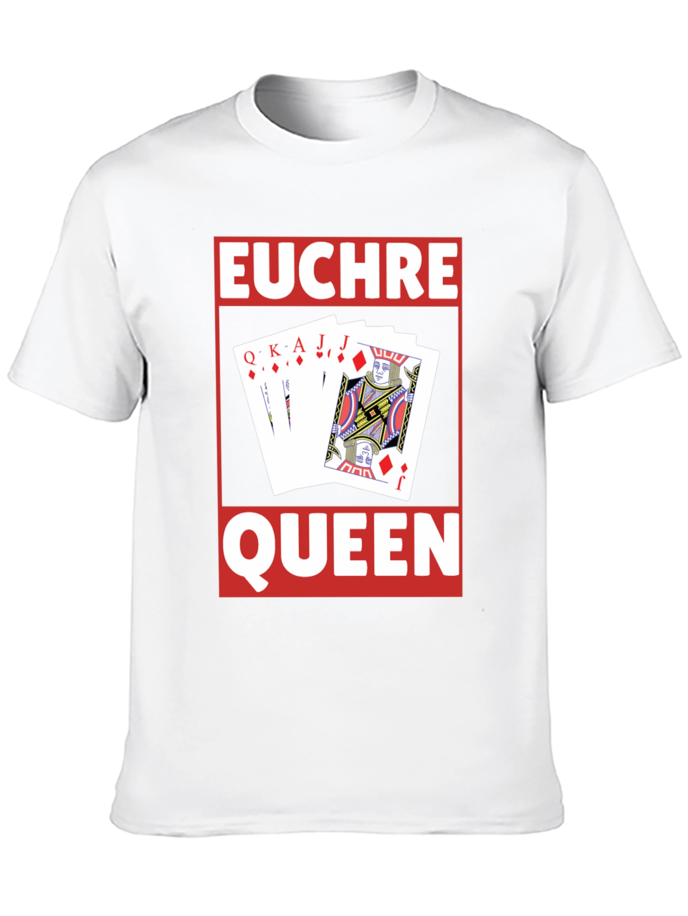 Euchre Queen Card Game Graphic T-Shirt
