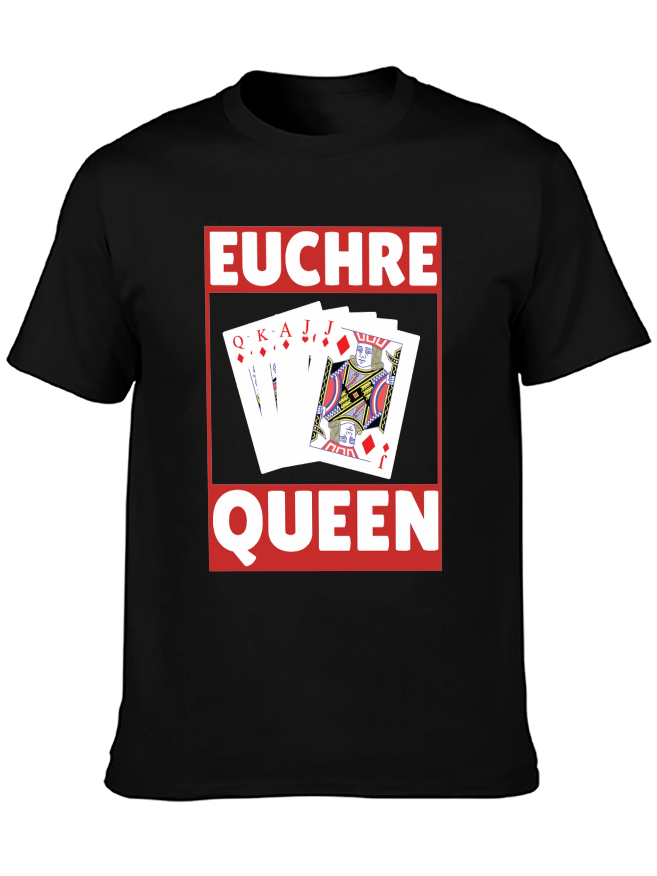 Euchre Queen Card Game Graphic T-Shirt