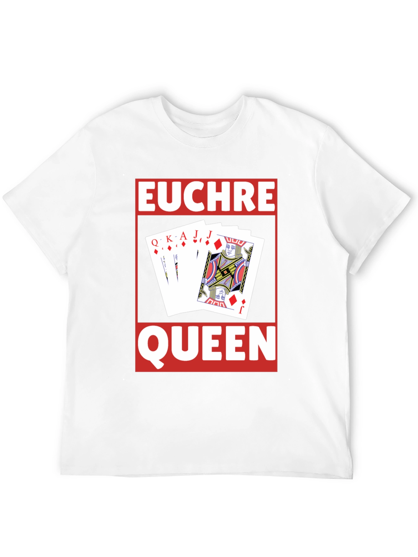 Euchre Queen Card Game Graphic T-Shirt