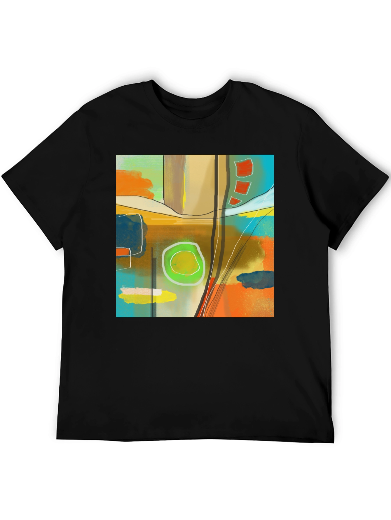 Abstract Art Graphic Tee - Modern Style