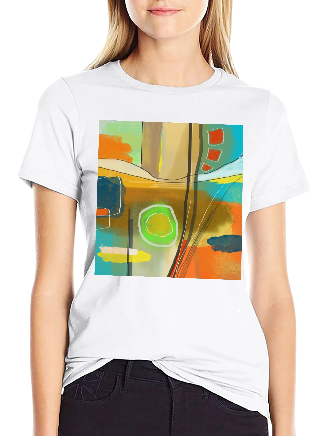 Abstract Art Graphic Tee - Modern Style