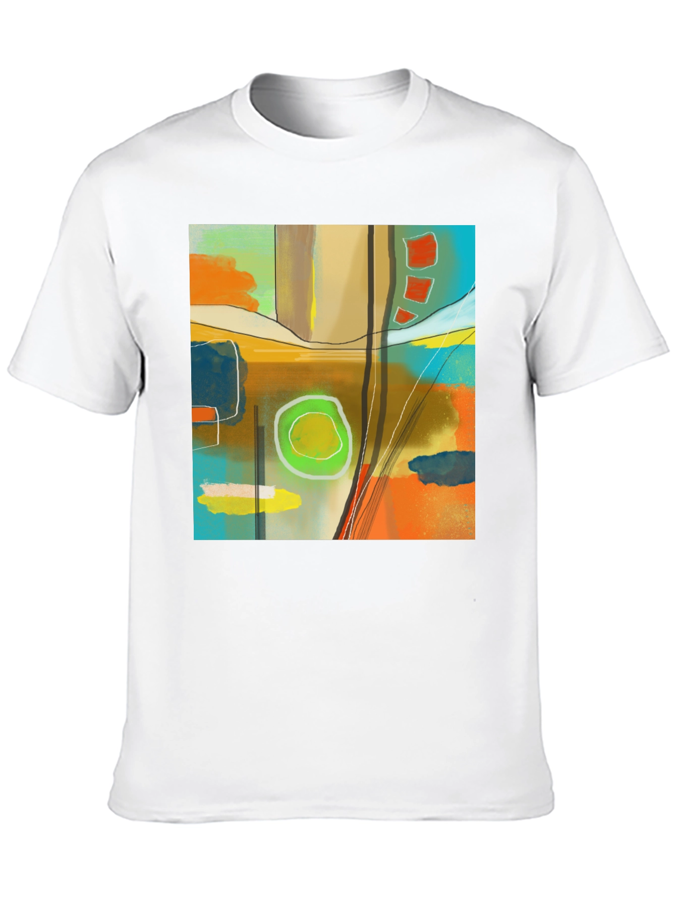 Abstract Art Graphic Tee - Modern Style
