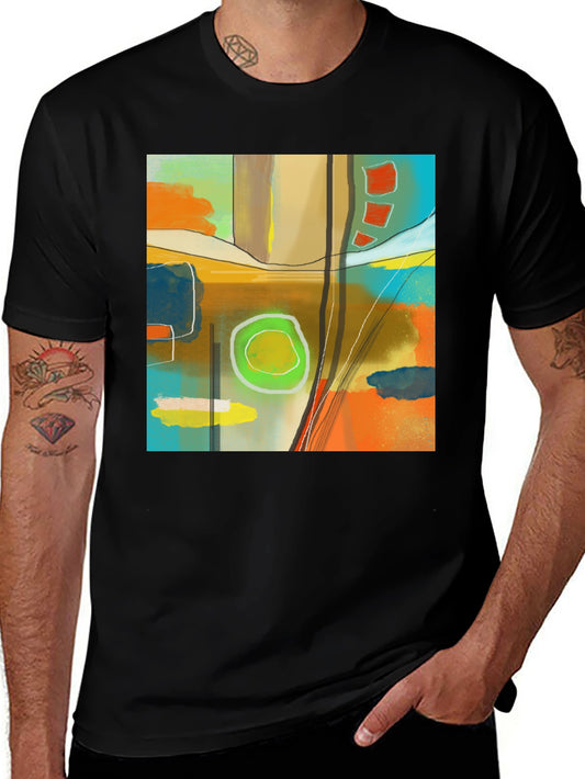 Abstract Art Graphic Tee - Modern Style