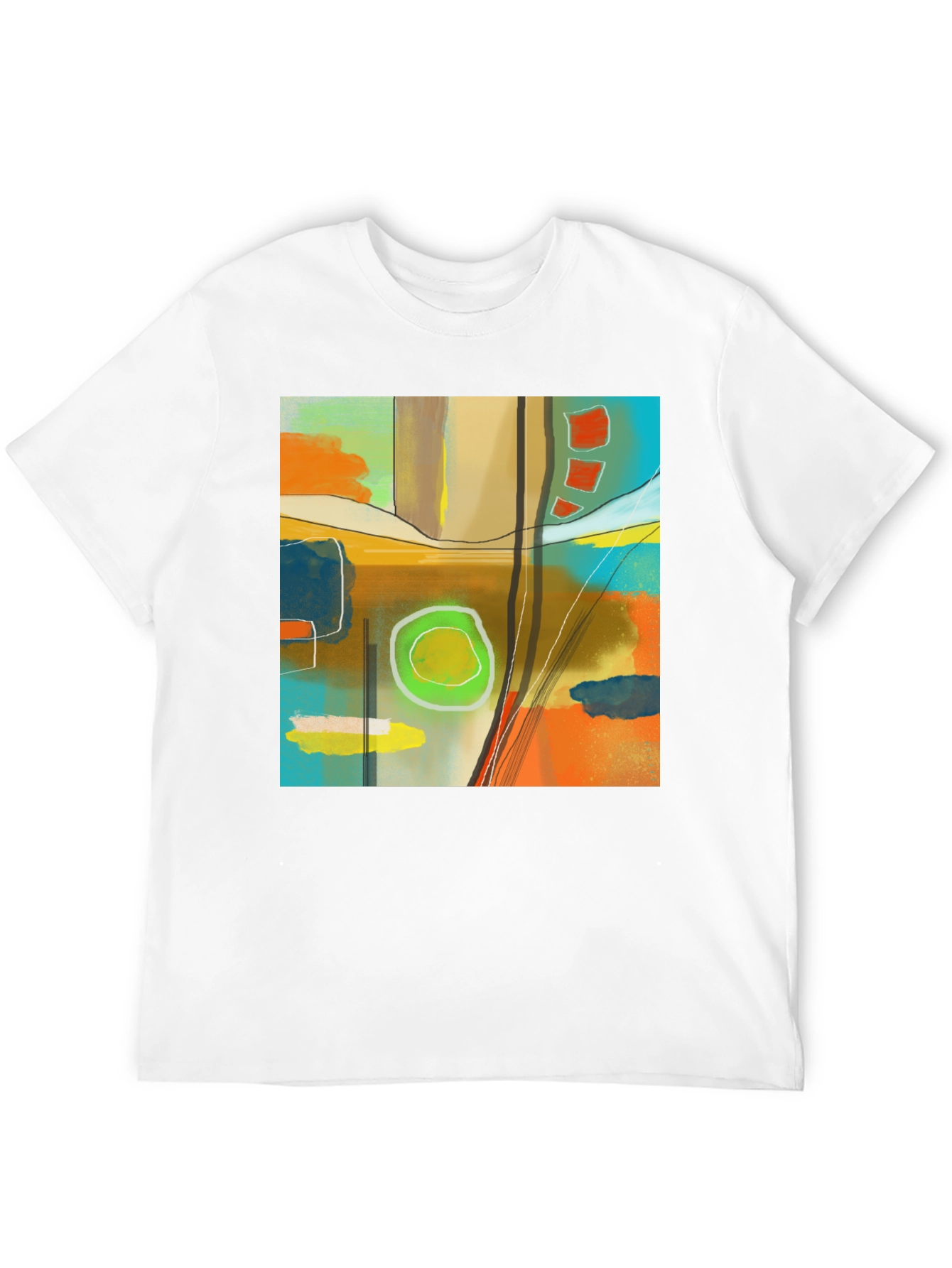 Abstract Art Graphic Tee - Modern Style