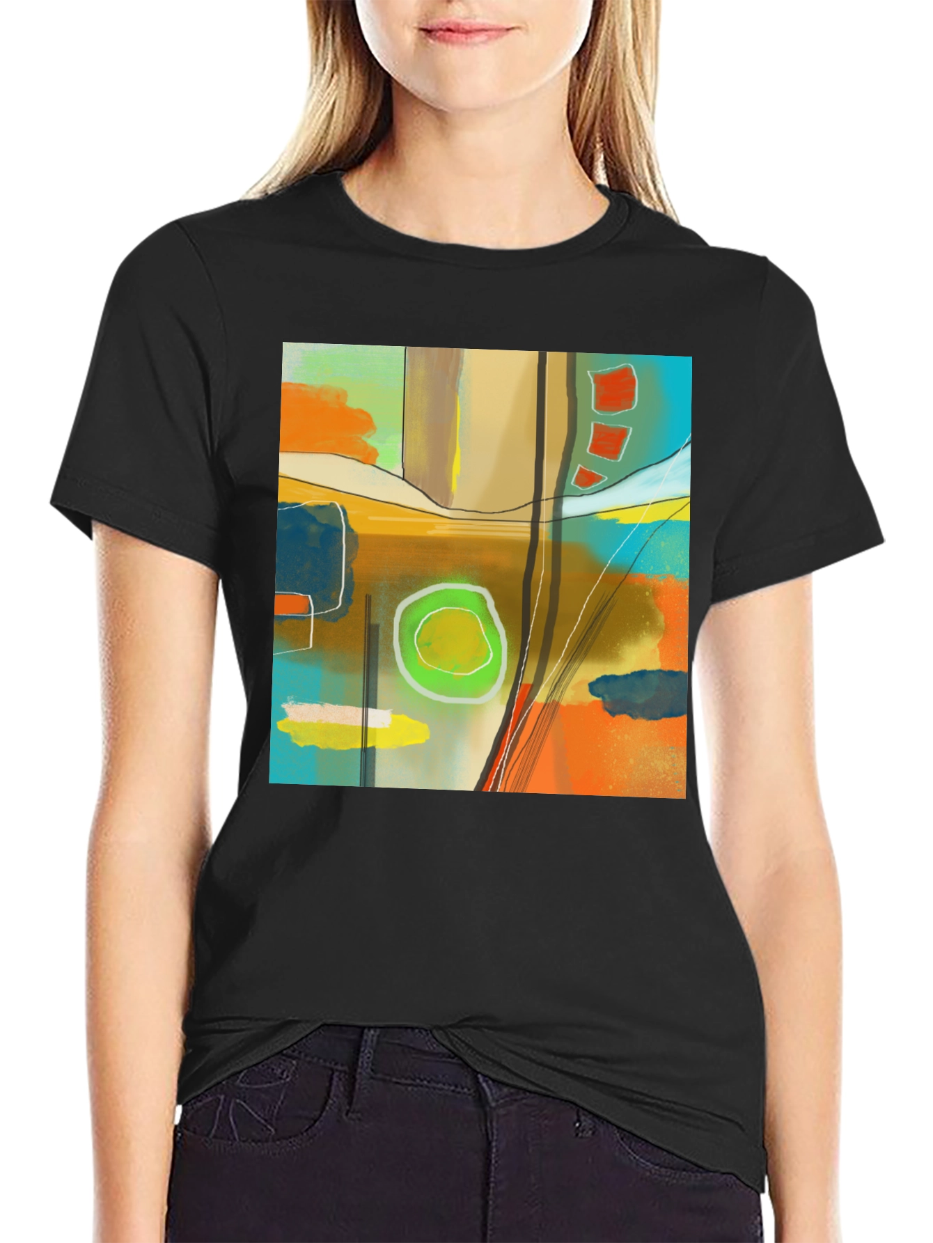 Abstract Art Graphic Tee - Modern Style