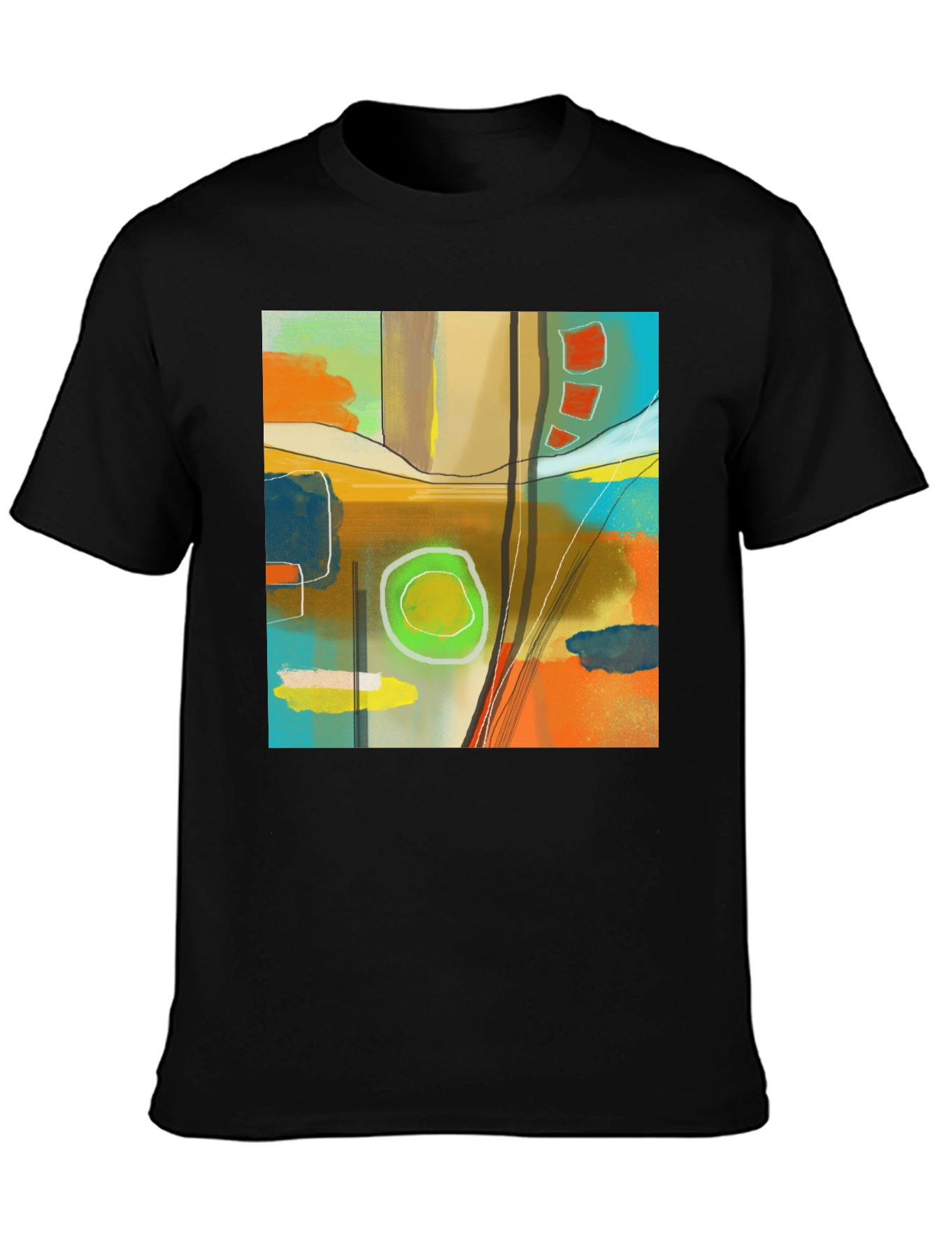 Abstract Art Graphic Tee - Modern Style