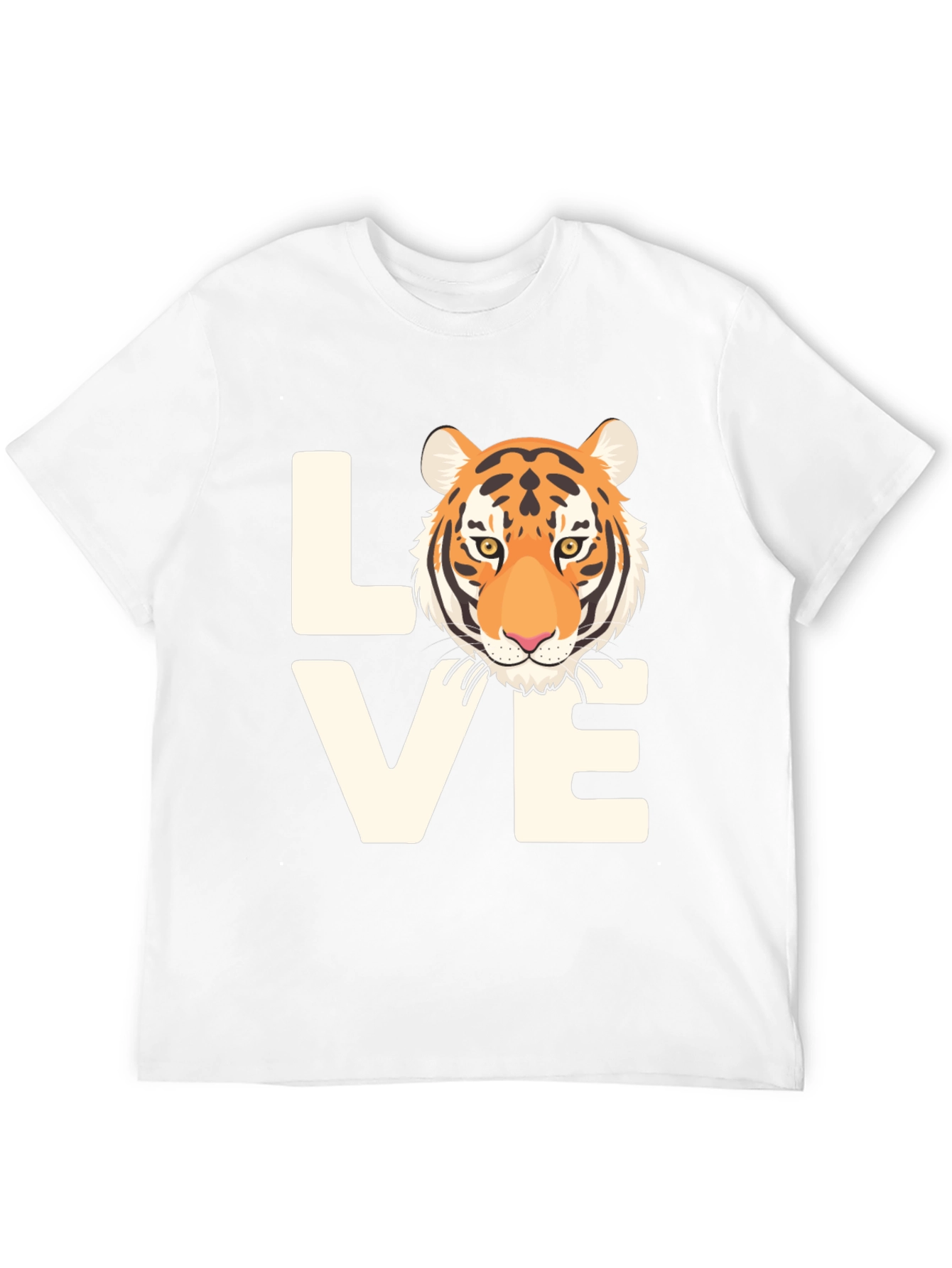 Love Tiger Graphic Tee - Black Cotton T-Shirt