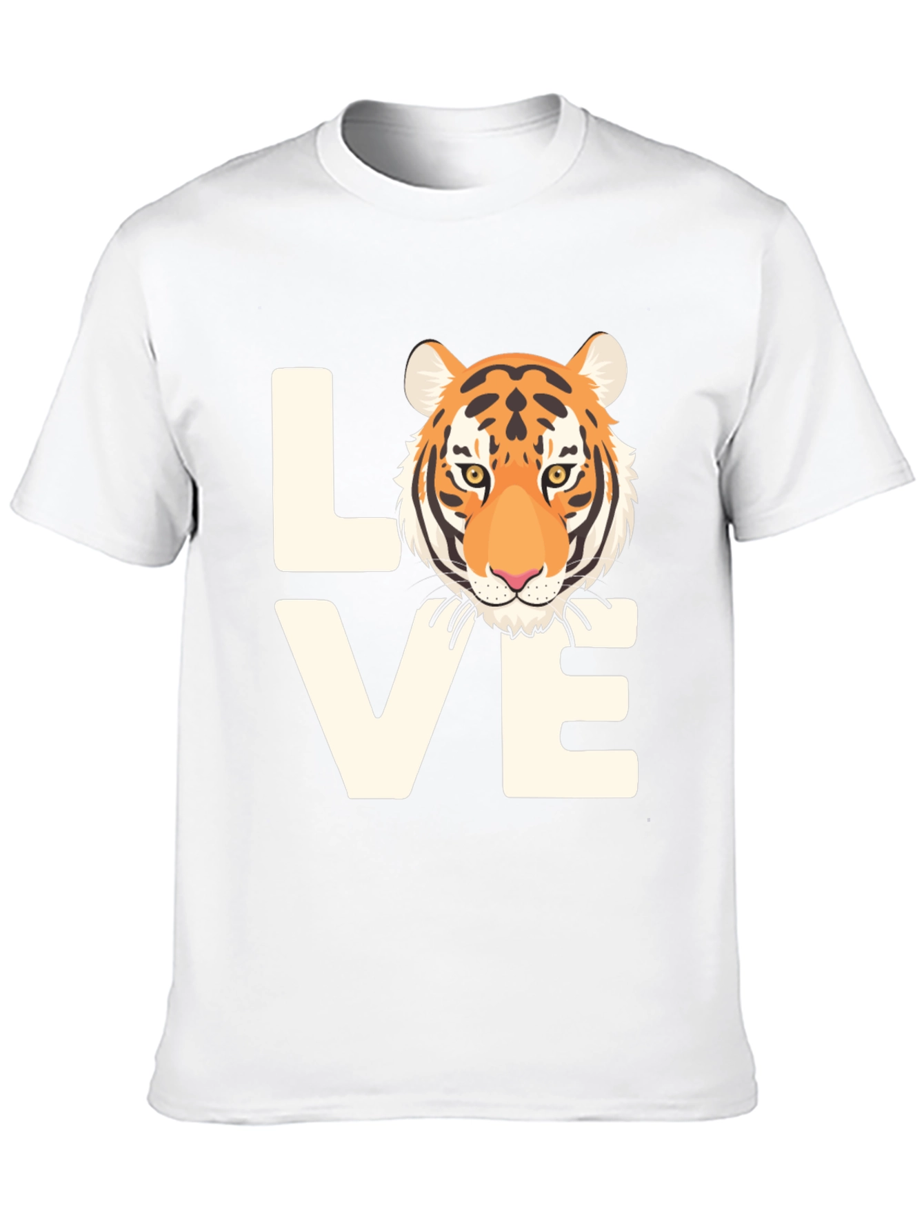 Love Tiger Graphic Tee - Black Cotton T-Shirt