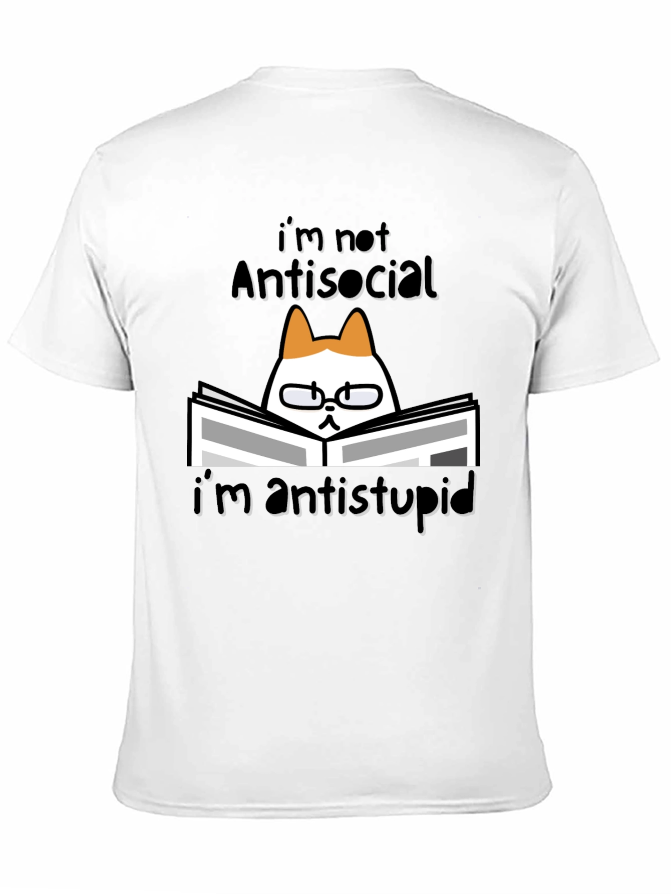 Antisocial Cat Reader Graphic Tee