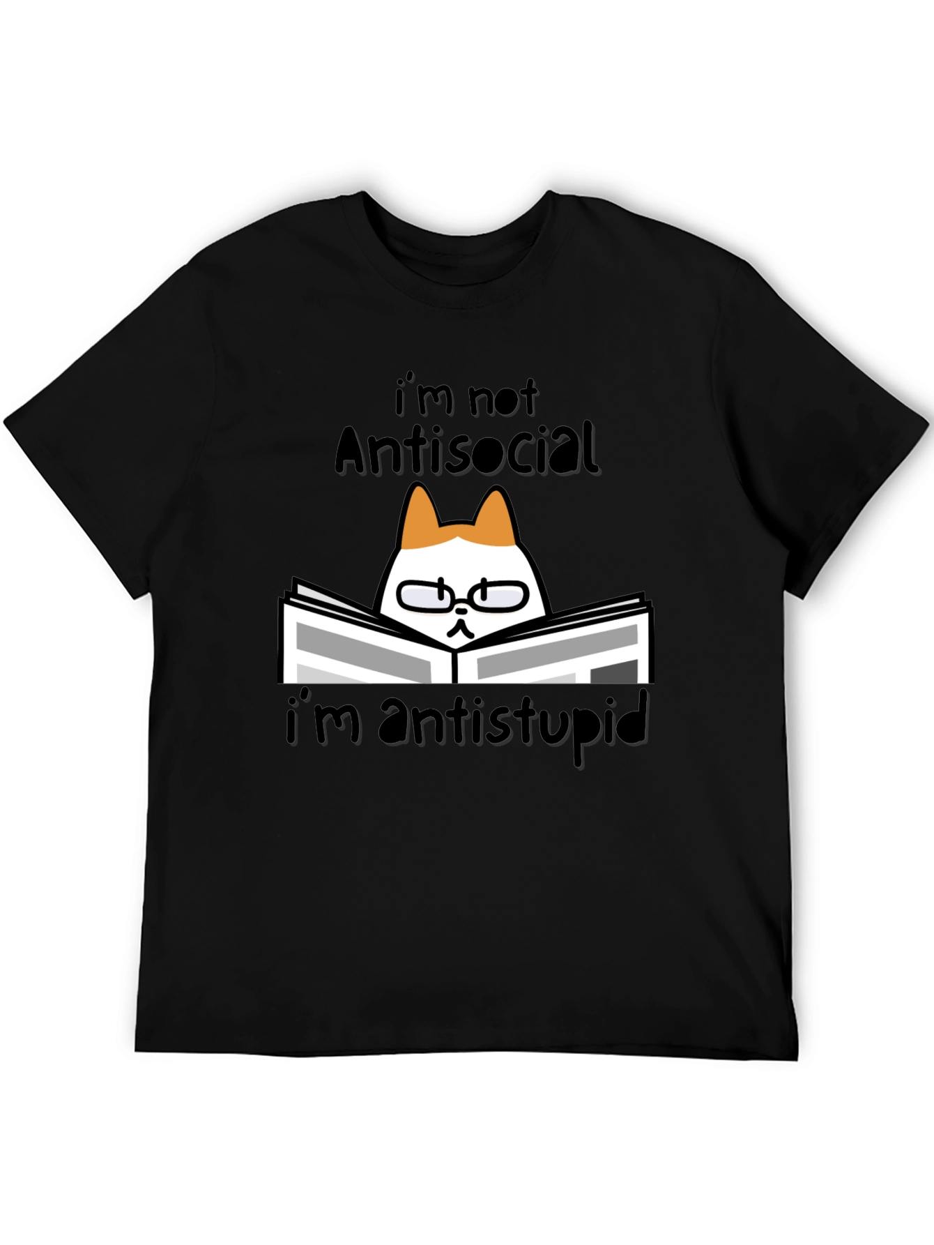 Antisocial Cat Reader Graphic Tee