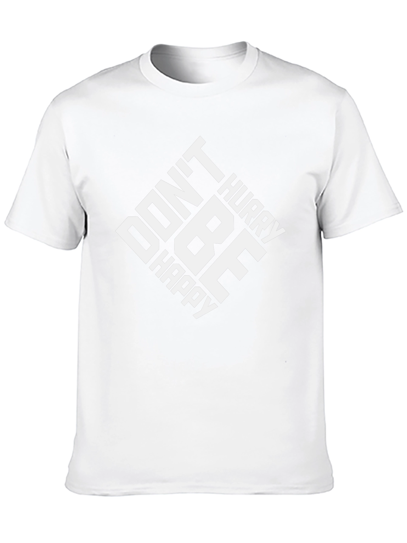 Dont Hurry Be Happy Black Graphic Tee
