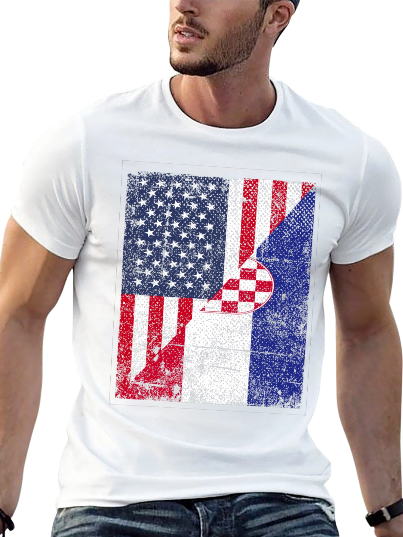 USA Croatia Flags T-Shirt