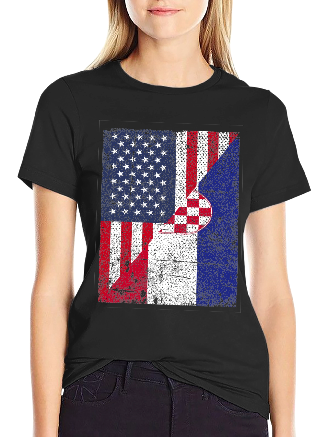 USA Croatia Flags T-Shirt