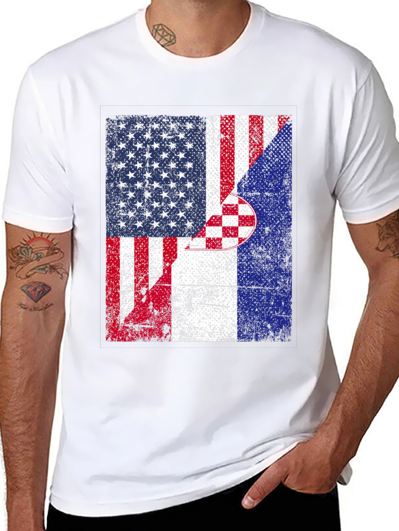 USA Croatia Flags T-Shirt