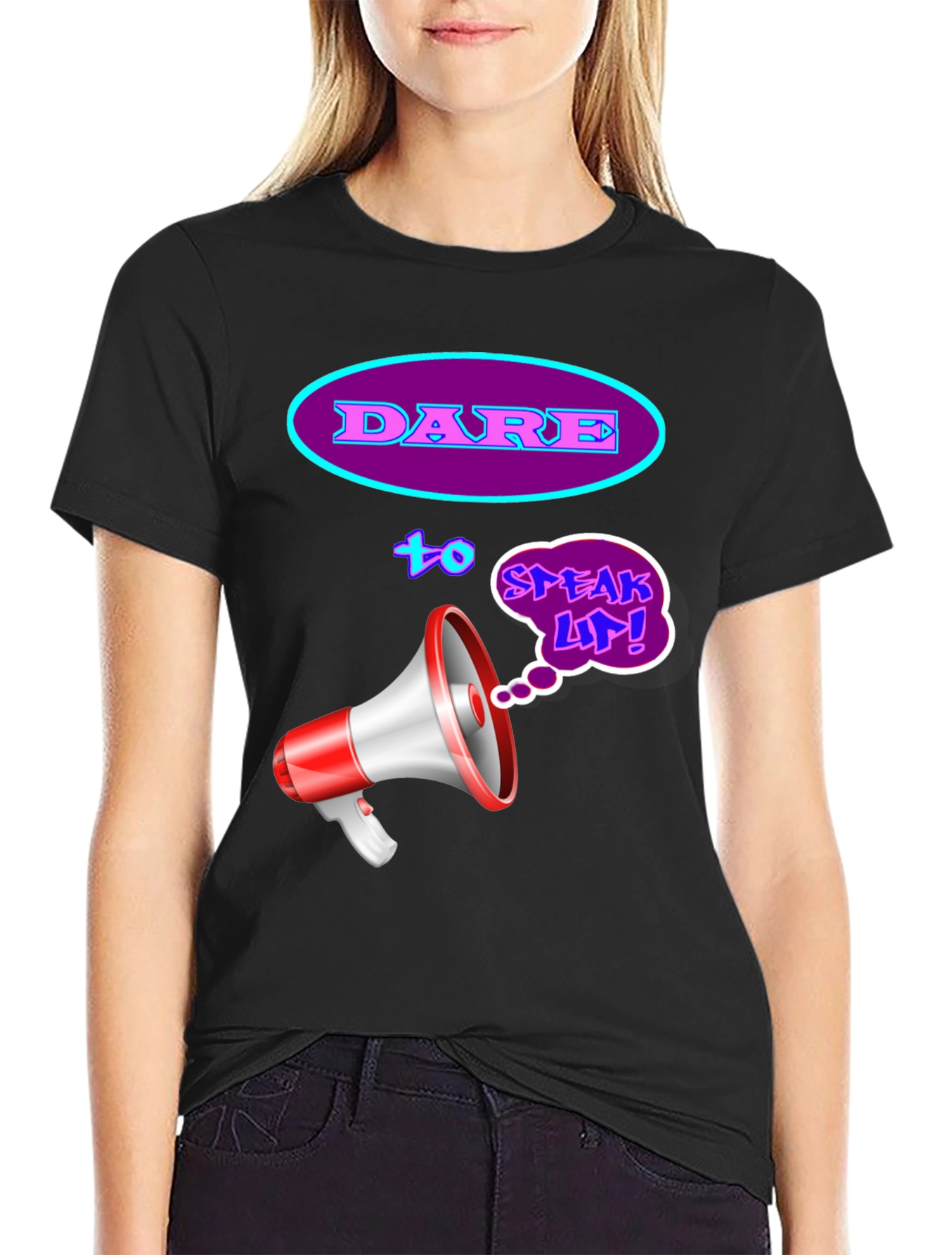 Dare to Speak Up Black T-Shirt